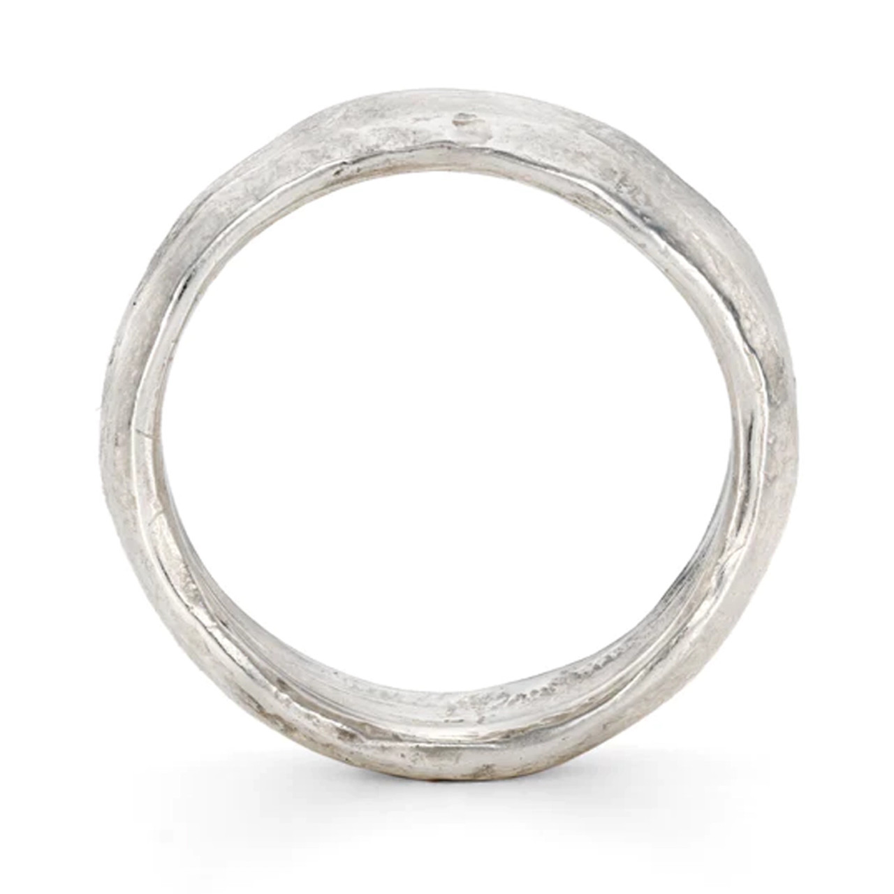 Wide Silver Sculptural Rock Ring, Emily Nixon, tomfoolery