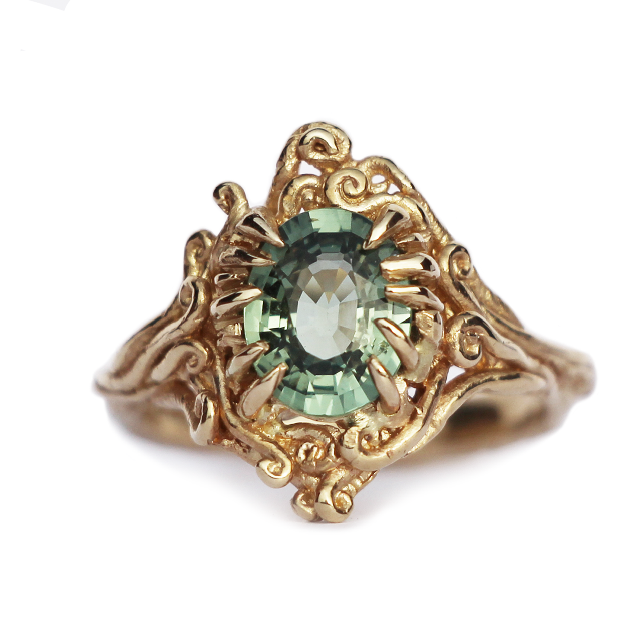 Green Sapphire Gypsy Cove Ring, Alice Clarke, tomfoolery