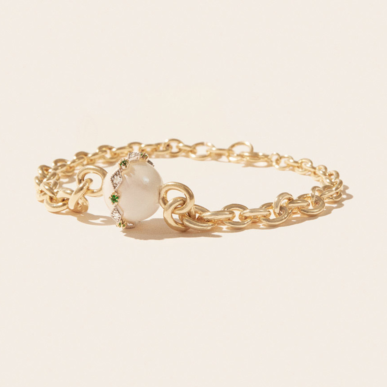 Chelsea N°3 9ct Yellow Gold & Pearl Bracelet, Pascale Monvoisin, tomfoolery