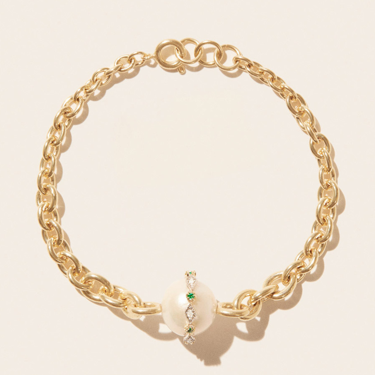 Chelsea N°3 9ct Yellow Gold & Pearl Bracelet, Pascale Monvoisin, tomfoolery