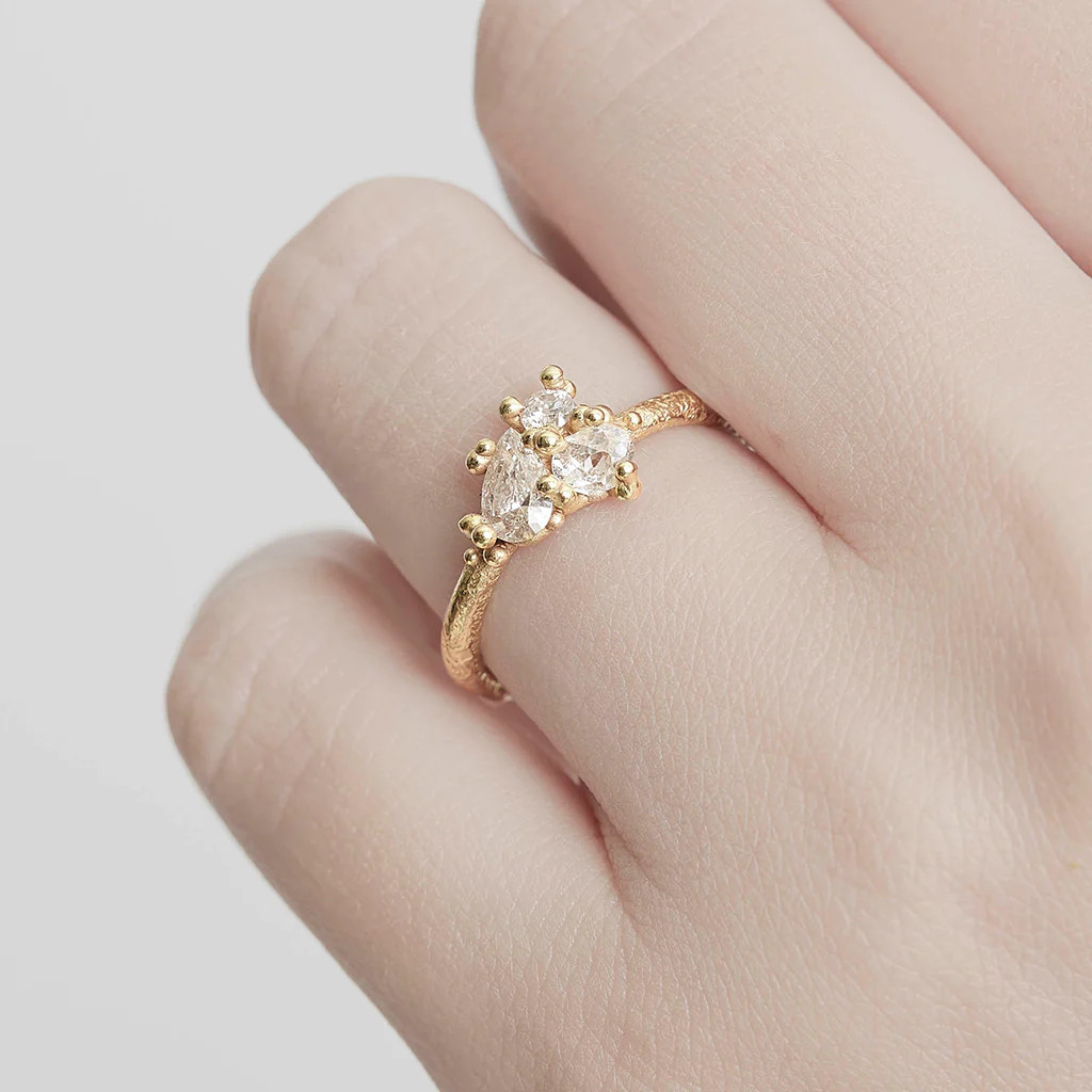 Contrast Cut Champagne Diamond Ring, Ruth Tomlinson, tomfoolery