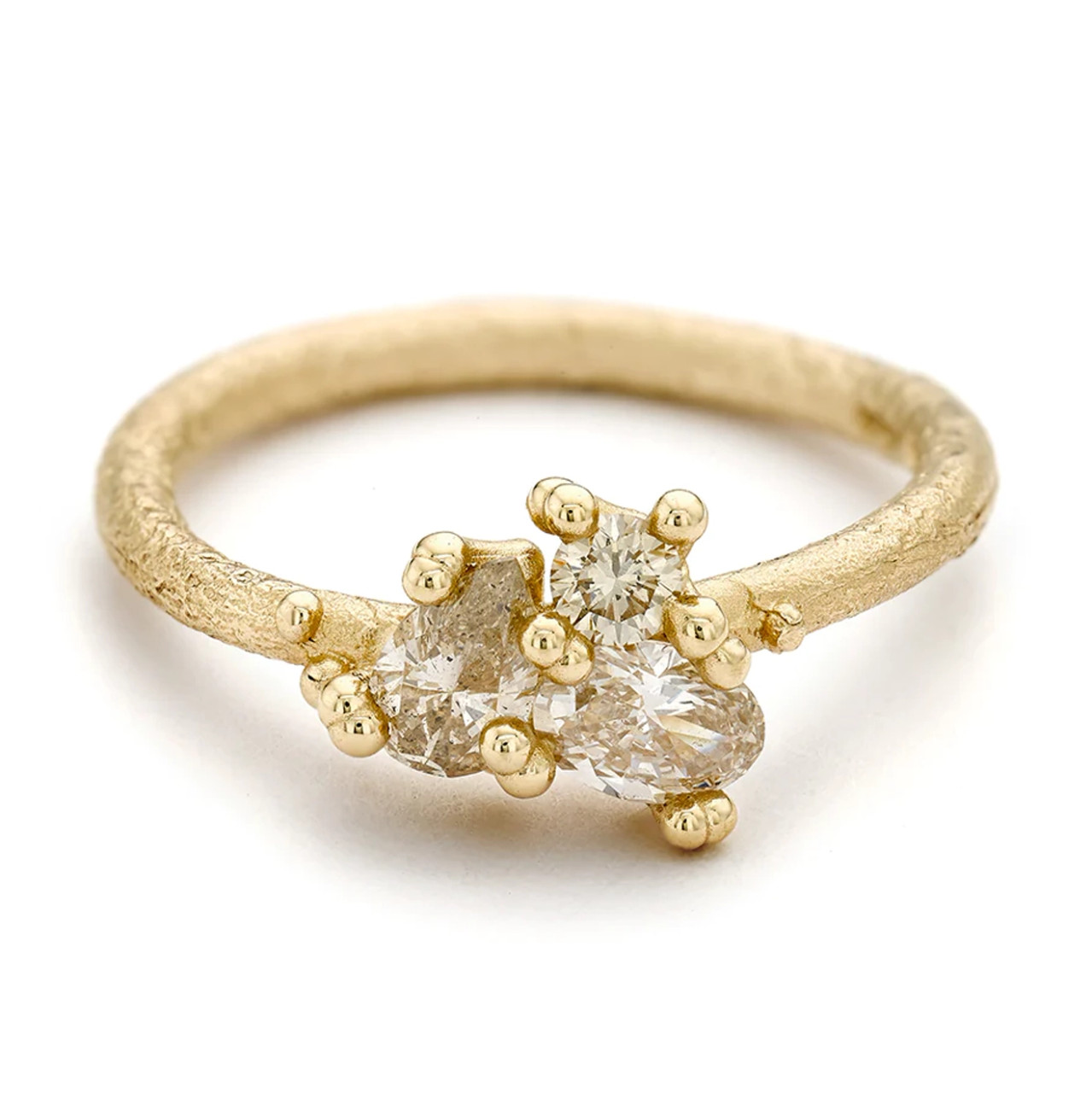 Contrast Cut Champagne Diamond Ring, Ruth Tomlinson, tomfoolery