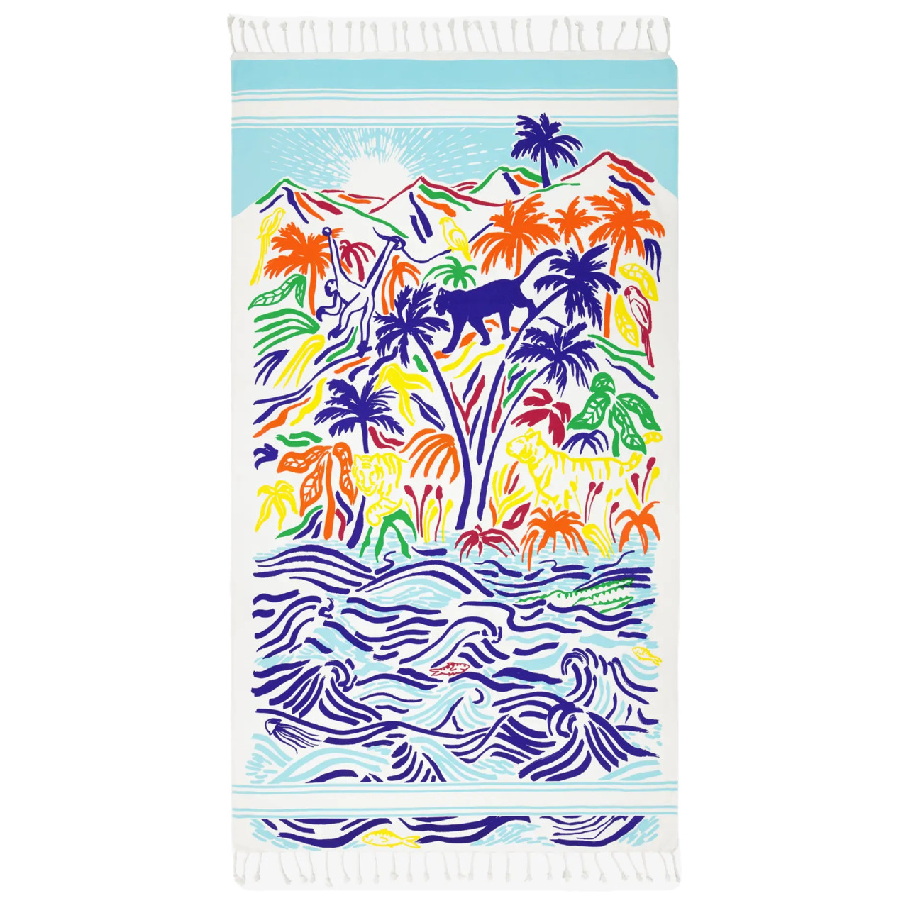 Fouta Cotton Towel in Sumatra Multi, Inoui Editions, tomfoolery