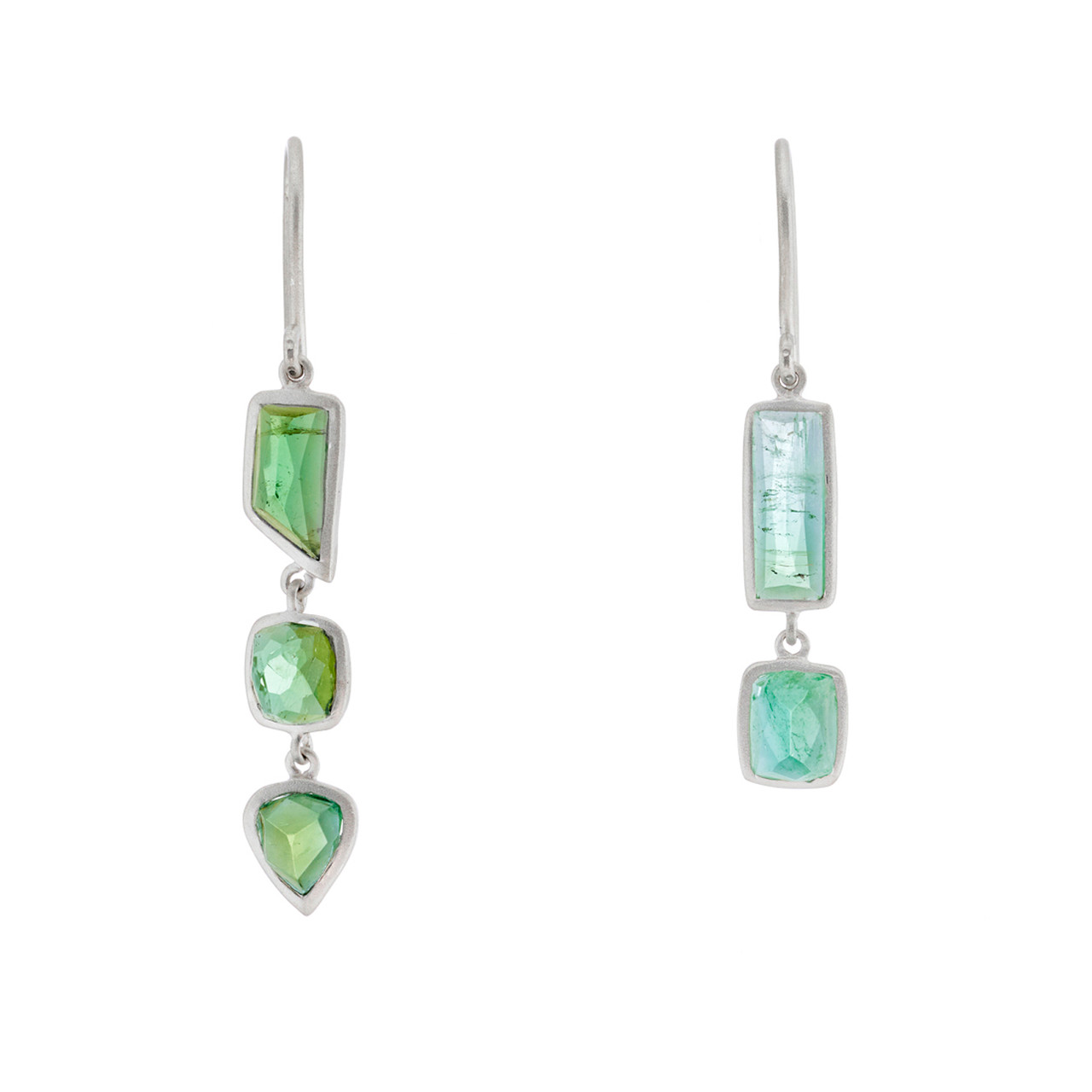 Tourmaline Asymmetric Drop Earrings 0.4, tf House - Tourmaline, tomfoolery