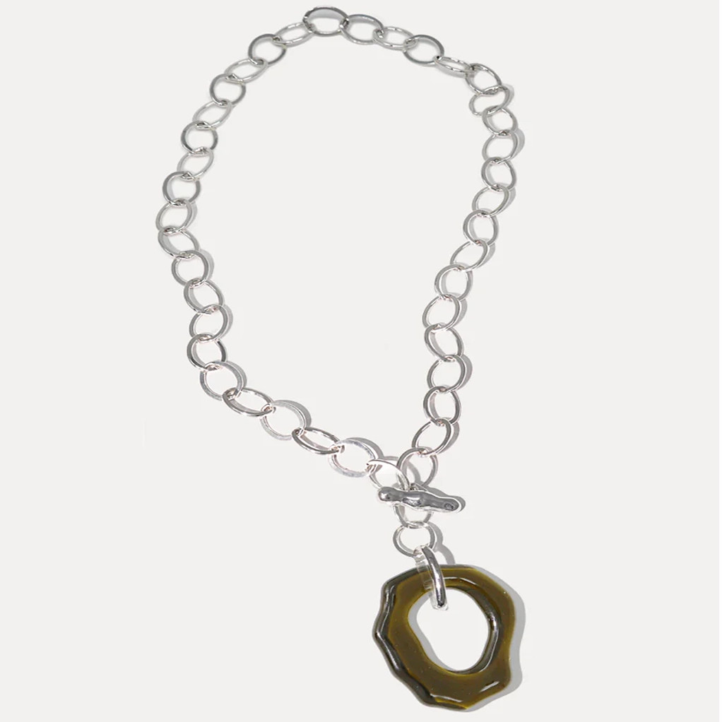 High Tide Oval Chain Necklace, Cled, tomfoolery