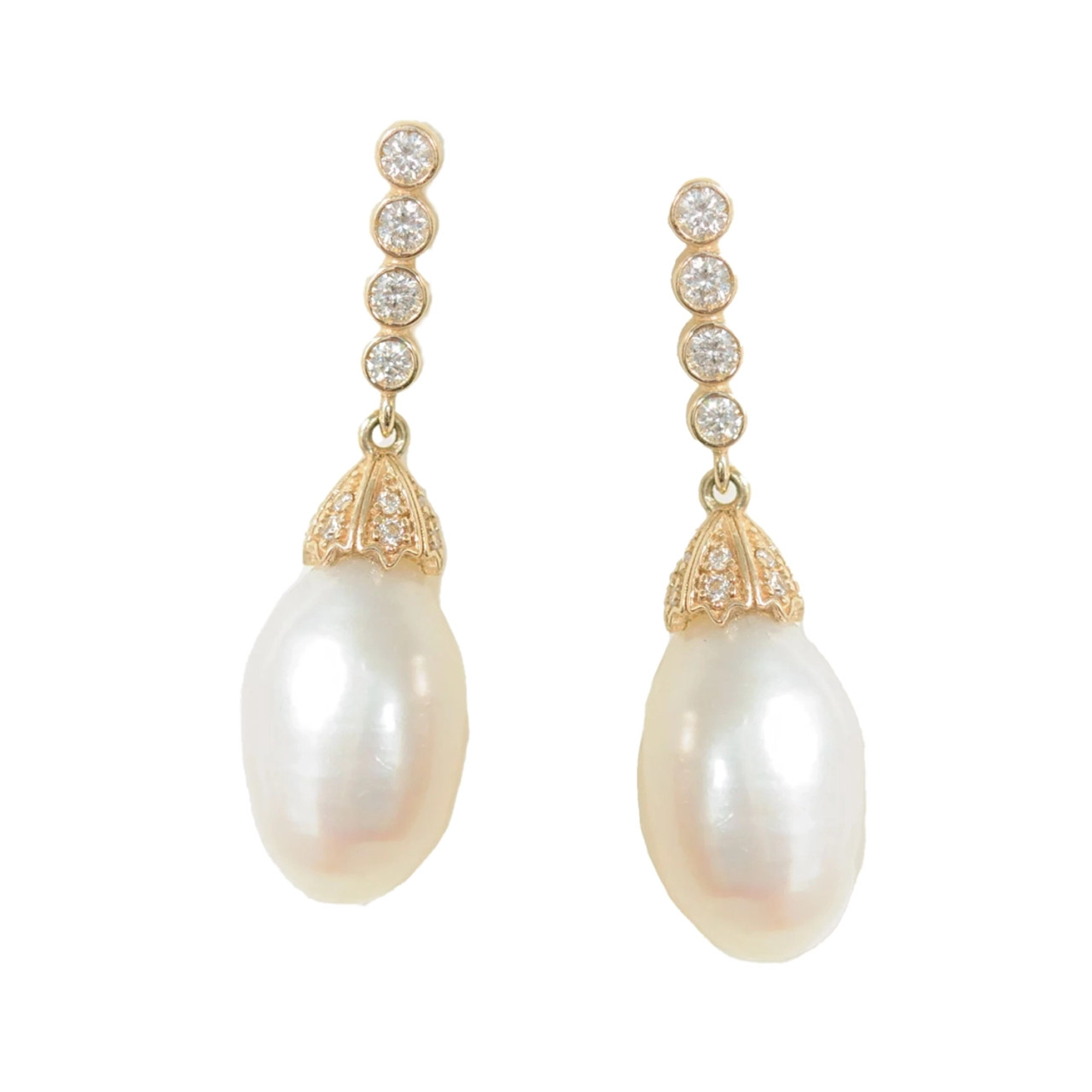 Circa 1890 Pearl Drop Earrings, Sofia Zakia, tomfoolery