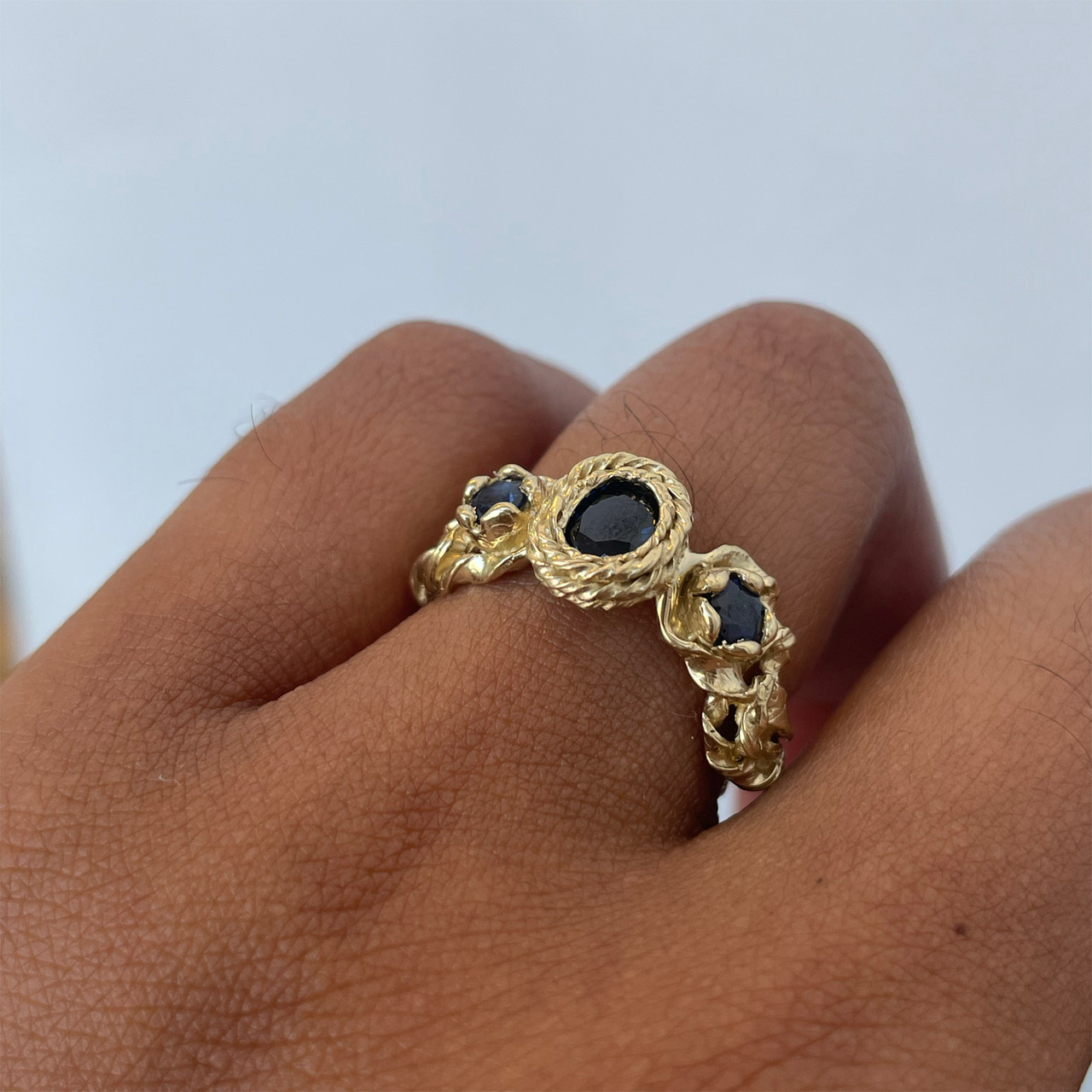 Wonder Blue Sapphire Ring, Evangeline Porche, tomfoolery