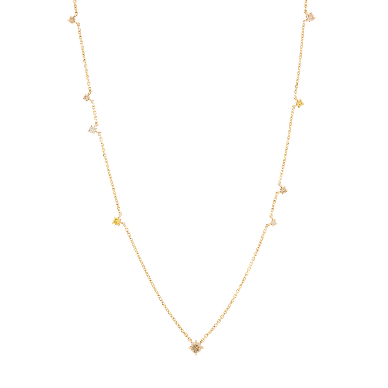 Eugenie Champagne Diamond Scatter Necklace, tf House - Art Echo, tomfoolery