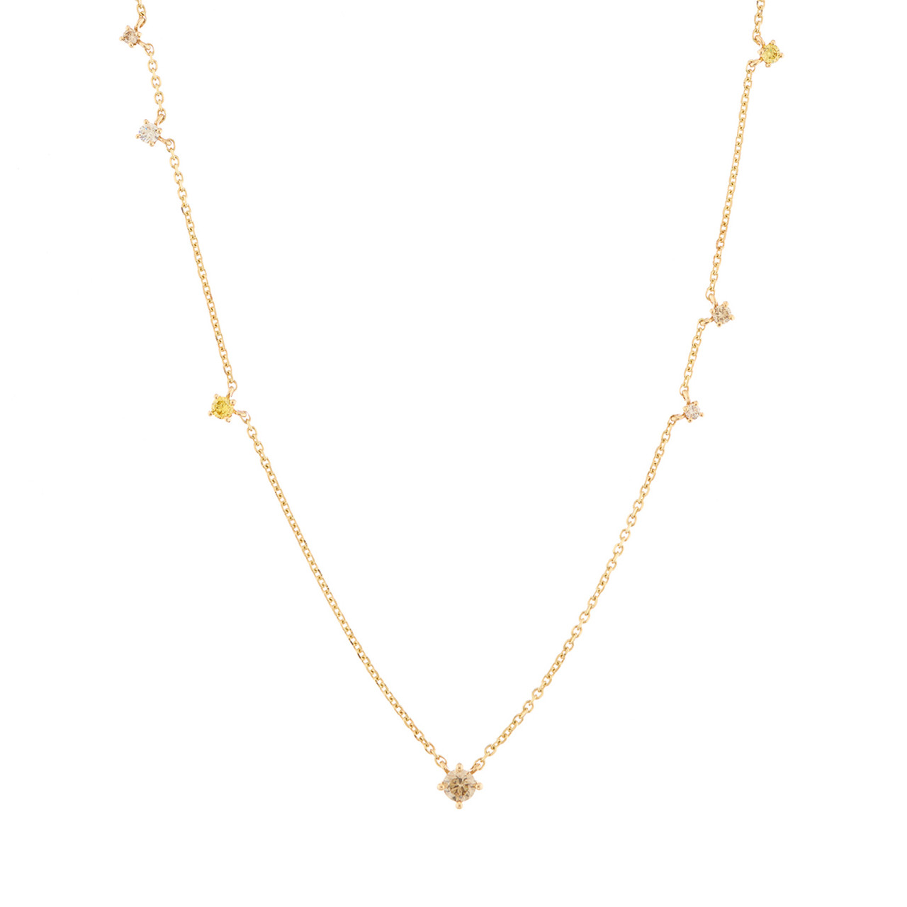 Eugenie Champagne Diamond Scatter Necklace, tf House - Art Echo, tomfoolery