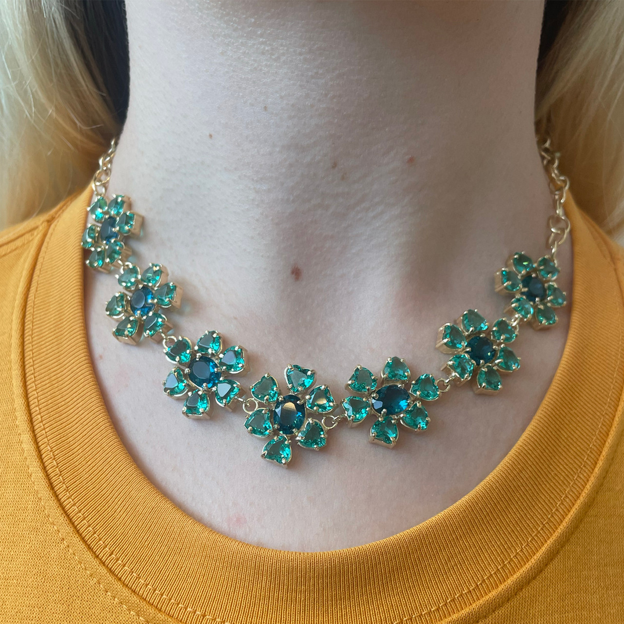 Jardim Floral Necklace Turquoise, Pakera Pakera, Tomfoolery London