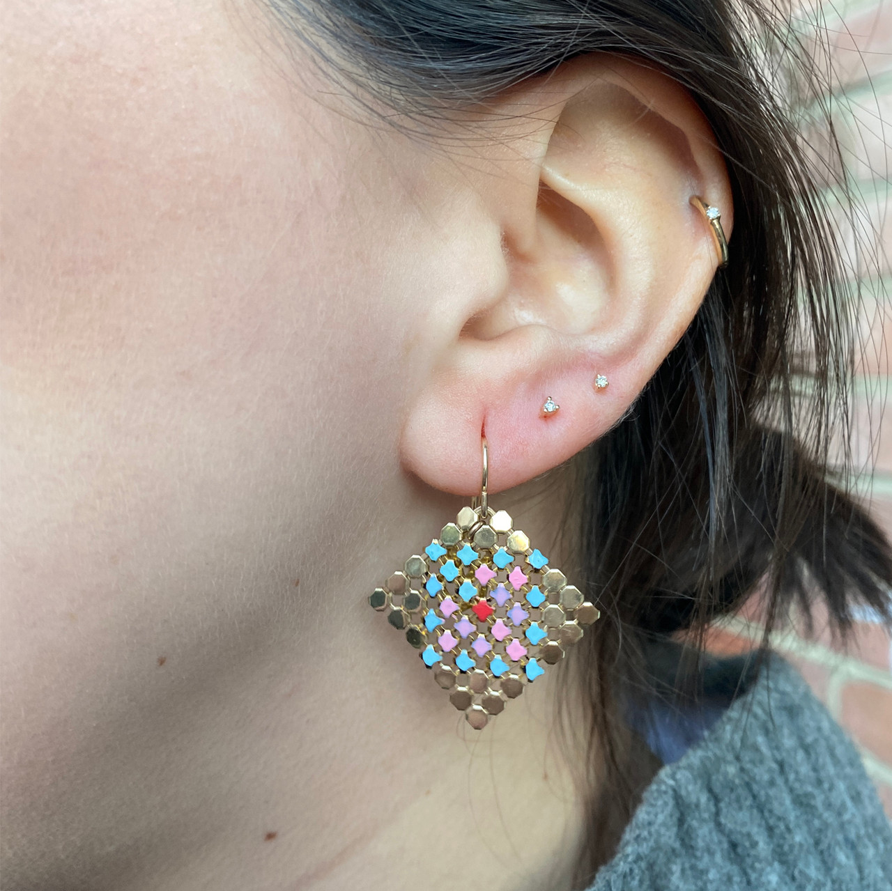 Petit Fours Mesh Drop Earrings, Maral Rapp, tomfoolery