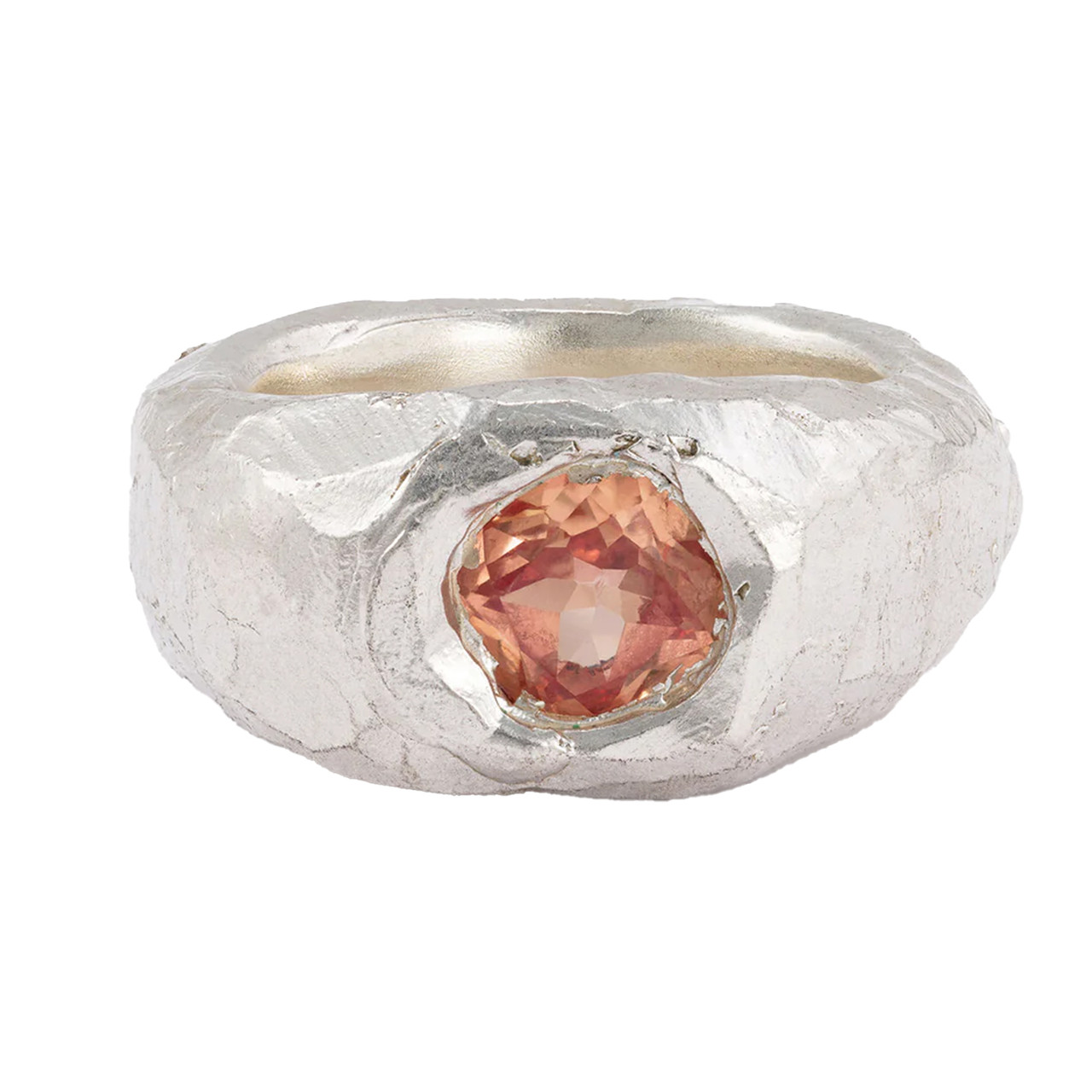 Caburn Padparadscha Sapphire Signet Ring, The Ouze, Tomfoolery London