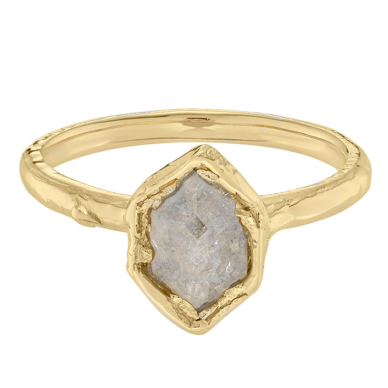 tf Exclusive White Rose Cut Hex Diamond Ring, Ellis Mhairi Cameron