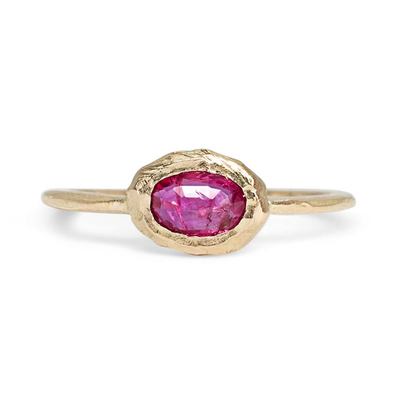 Oval Stone Ring in Ruby, Page Sargisson, tomfoolery