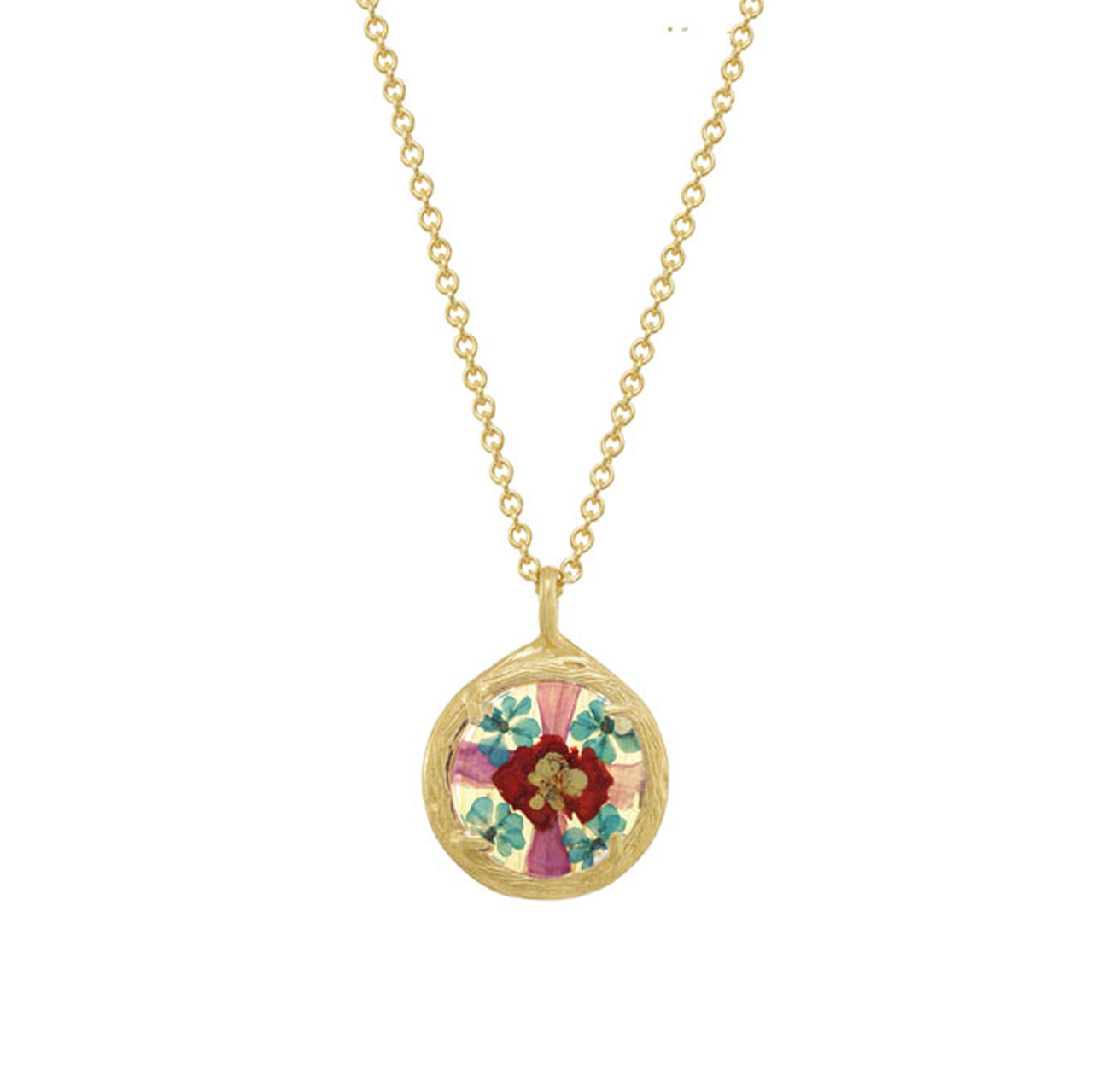 Gold Plated Mini Mandala Necklace Bliss, Catherine Weitzman, tomfoolery