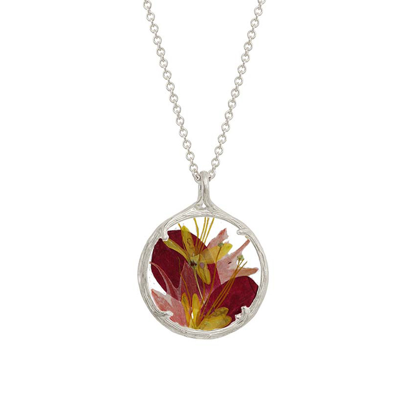 Small Silver Lineage Bouquet Pendant Blush, Catherine Weitzman, tomfoolery