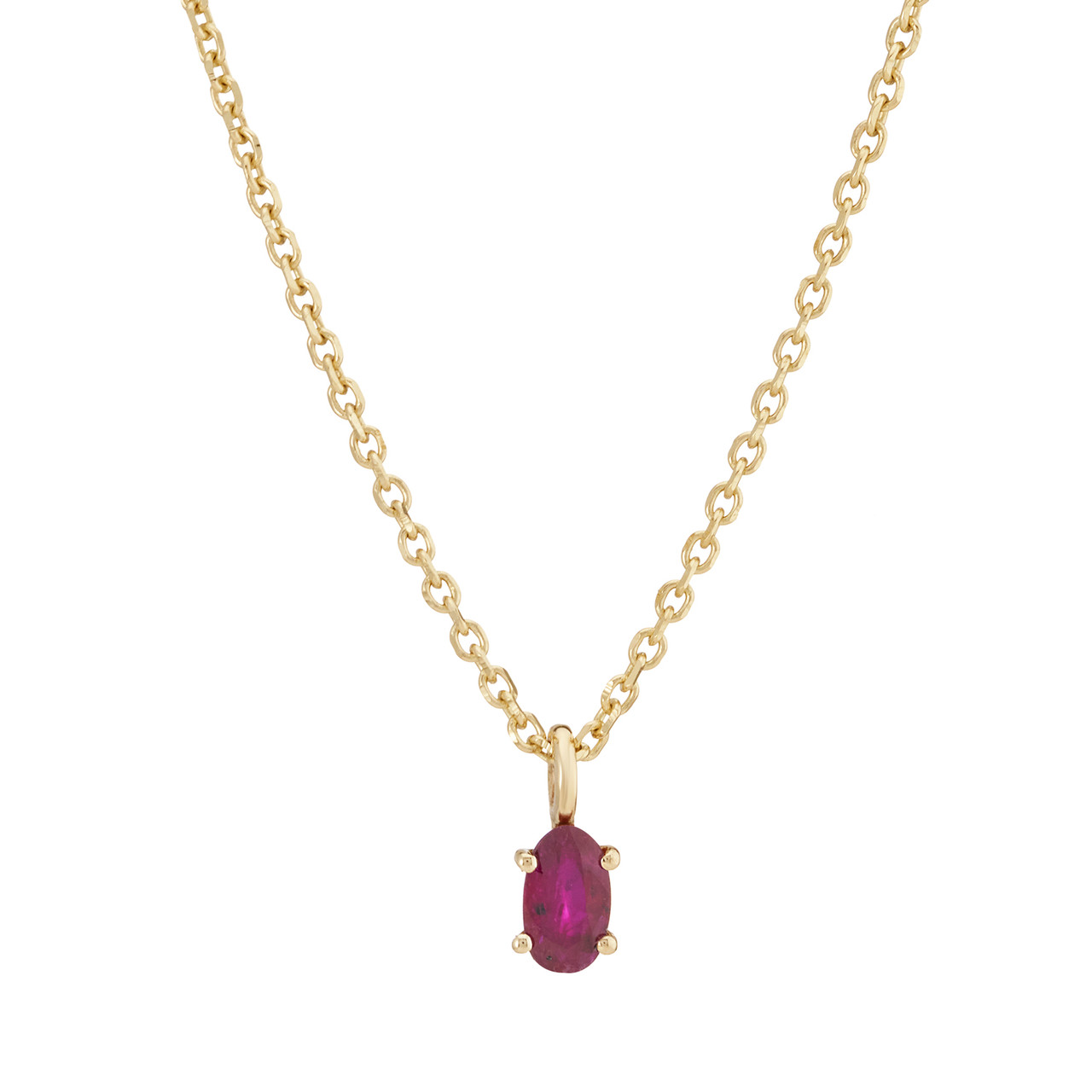 Solo Oval Ruby Pendant, tf House - Infinite, tomfoolery