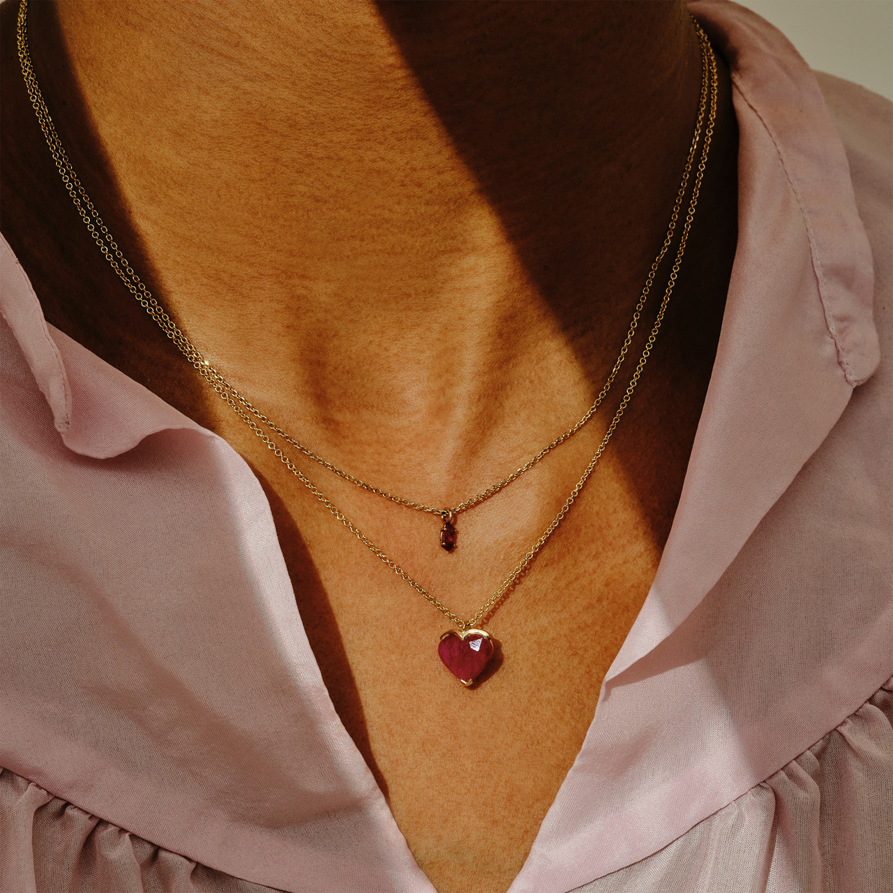 Solo Oval Ruby Pendant, tf House - Infinite, tomfoolery