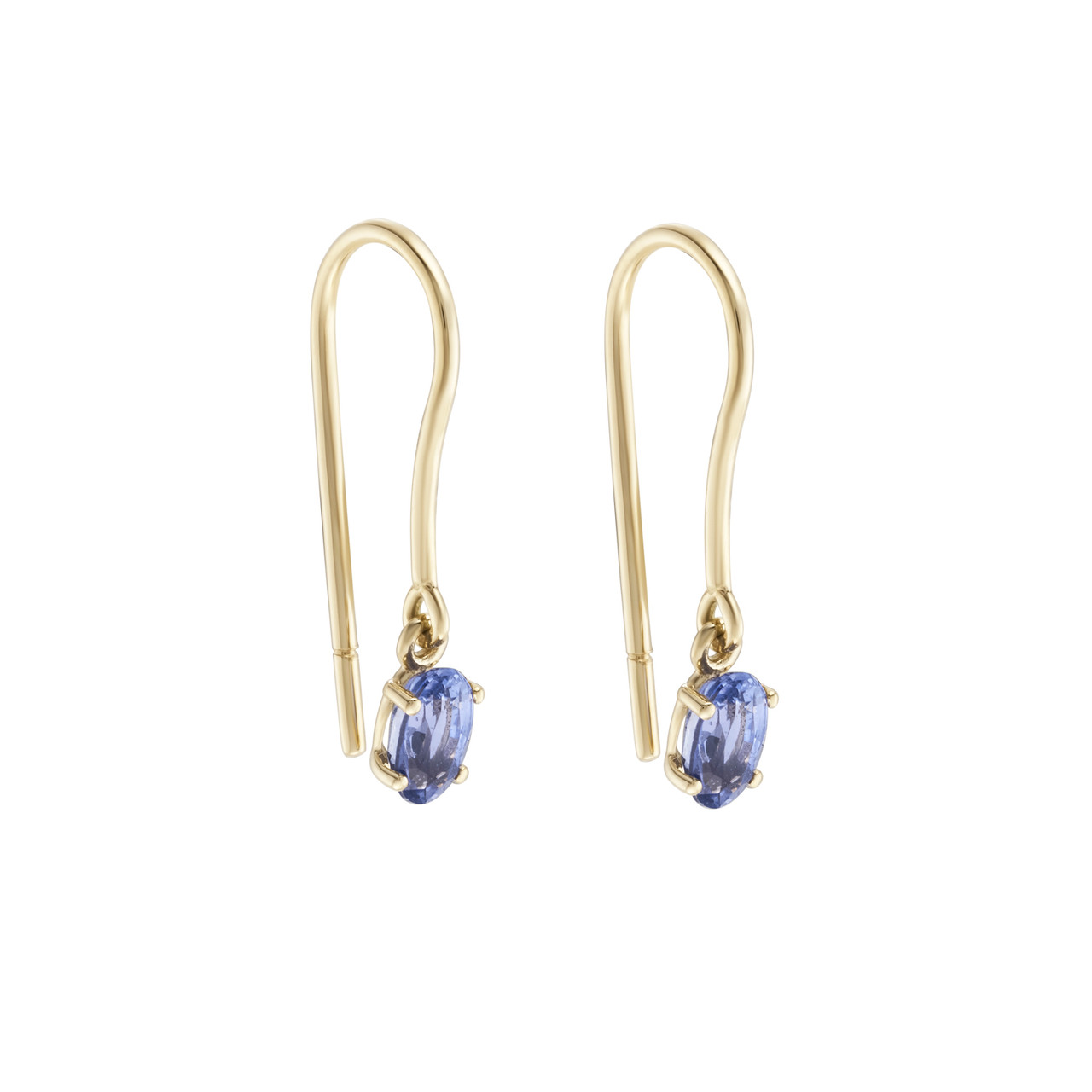 Solo Oval Blue Sapphire Drop Earrings, tf House - Infinite, tomfoolery