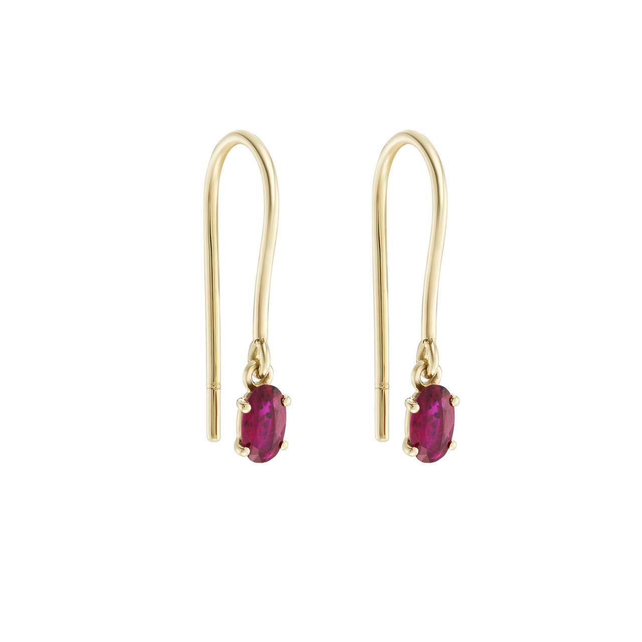 Solo Oval Blue Ruby Drop Earrings, tf House - Infinite, tomfoolery