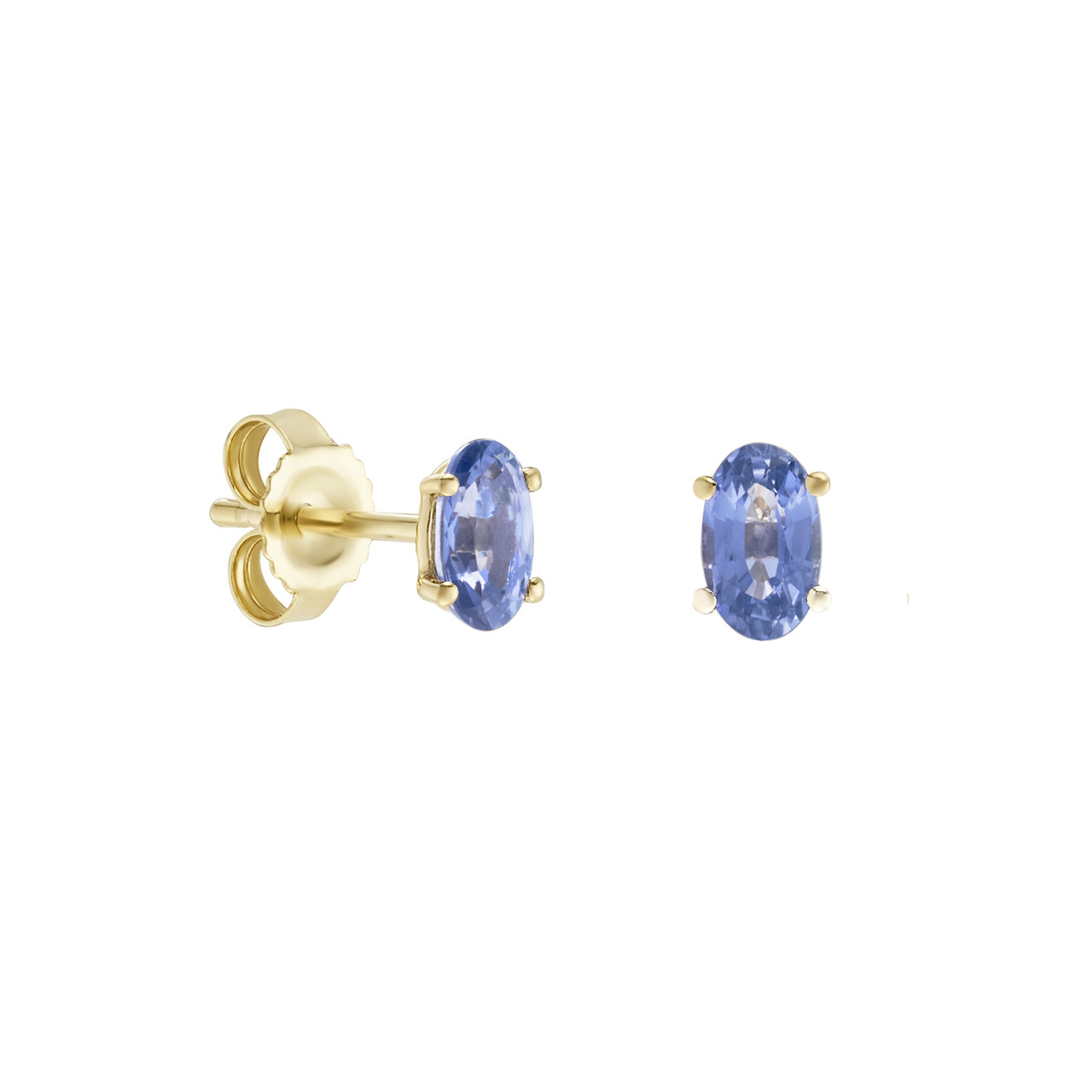 Solo Oval Blue Sapphire Studs, tf House - Infinite, tomfoolery