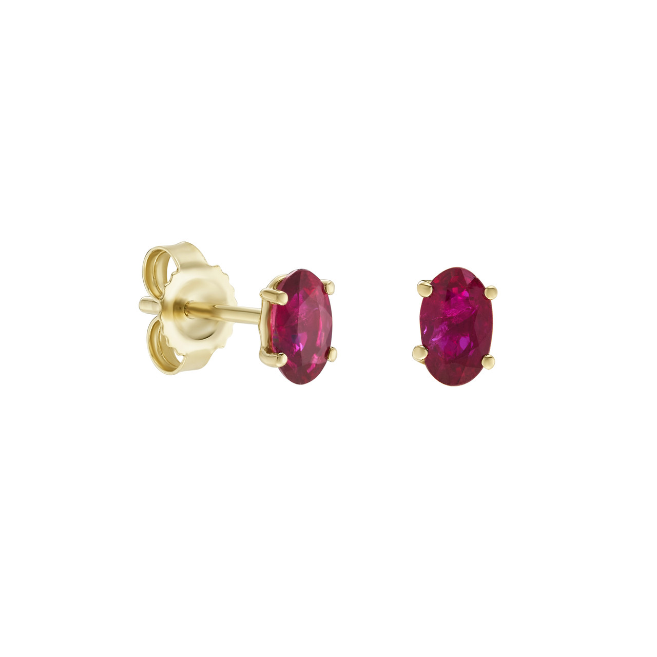 Solo Oval Ruby Studs, tf House - Infinite, tomfoolery