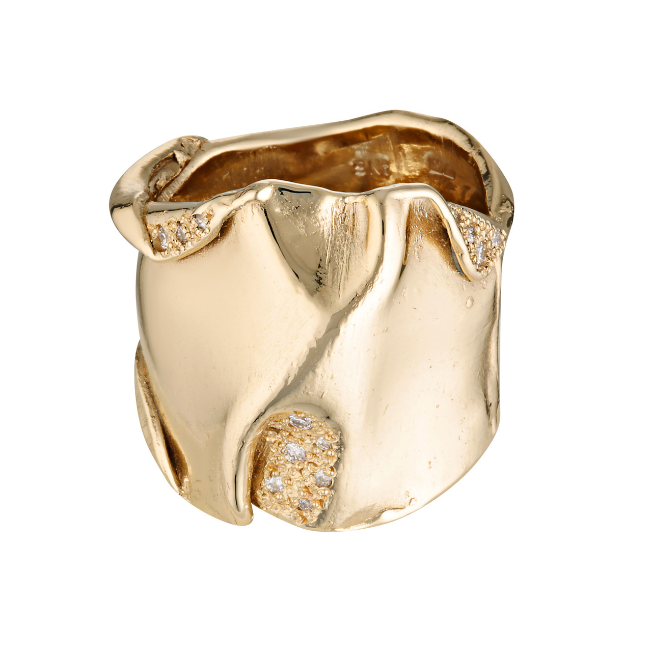 Athena Gold Textured Wide Ring, Mia Chicco, tomfoolery