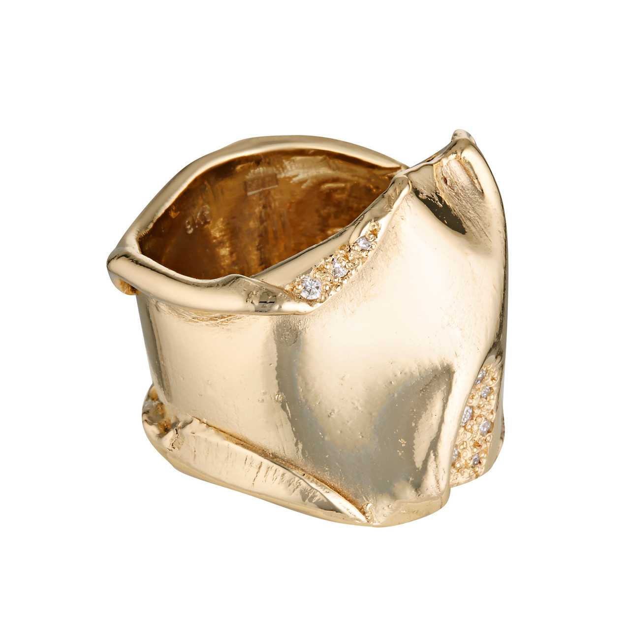 Athena Gold Textured Wide Ring, Mia Chicco, tomfoolery