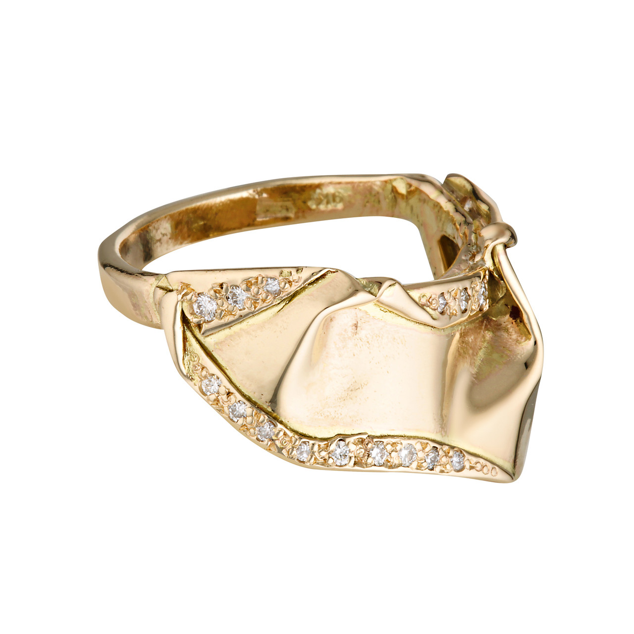 Athena Gold Textured Arch Ring, Mia Chicco, tomfoolery