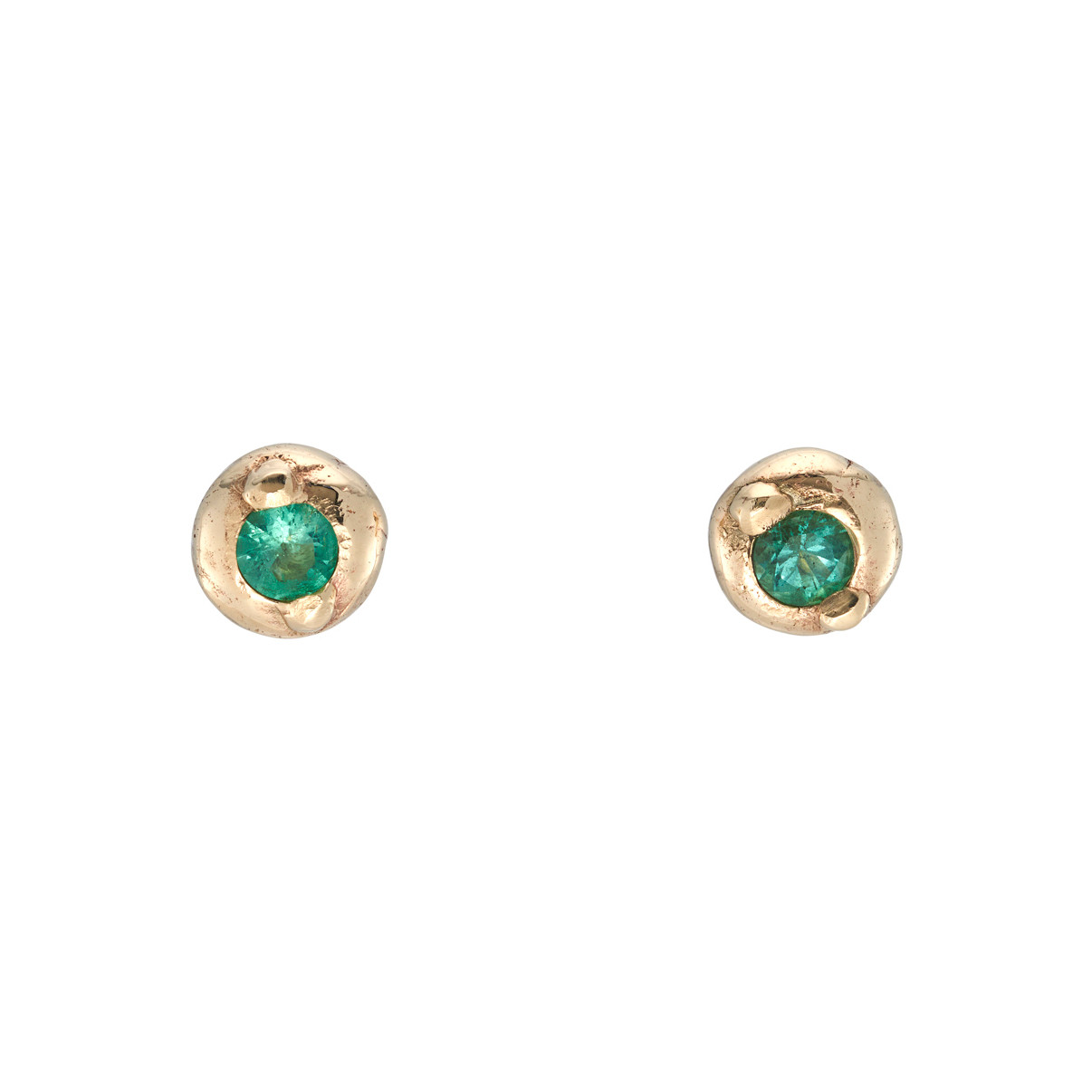 Emerald Beaded Studs, Mia Chicco, tomfoolery