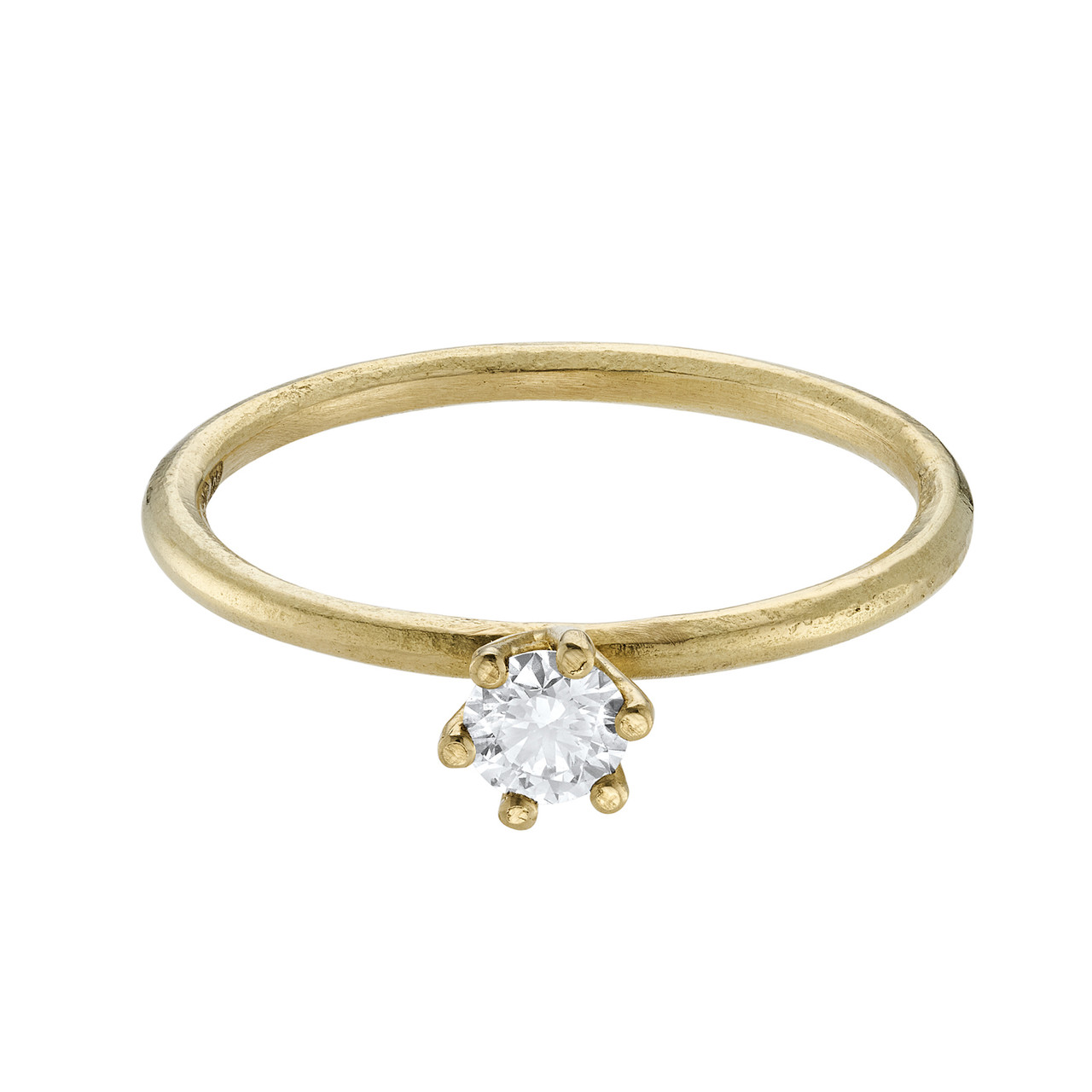 3.7mm Champagne Diamond & Gold Claw Set Engagement Ring, Shimara Carlow, tomfoolery