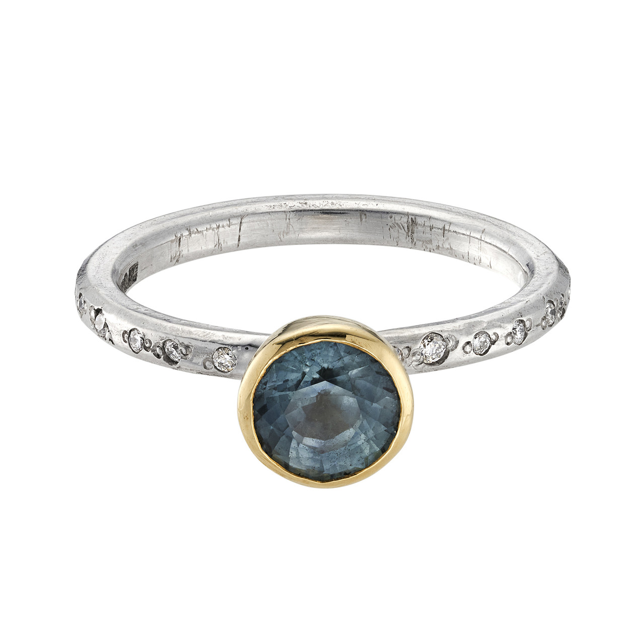 One-Of-A-Kind Blue Montana Sapphire & Diamond Gold Ring, Shimara Carlow, tomfoolery