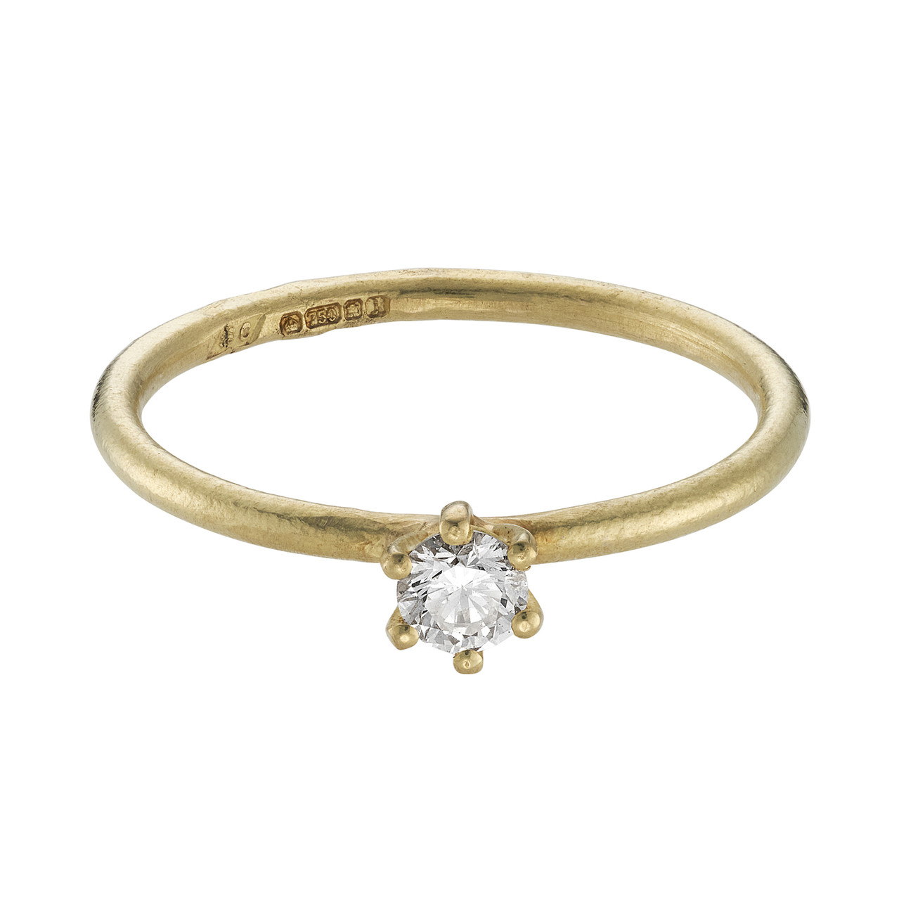 3.5mm Champagne Diamond & Gold Claw Set Engagement Ring, Shimara Carlow, tomfoolery
