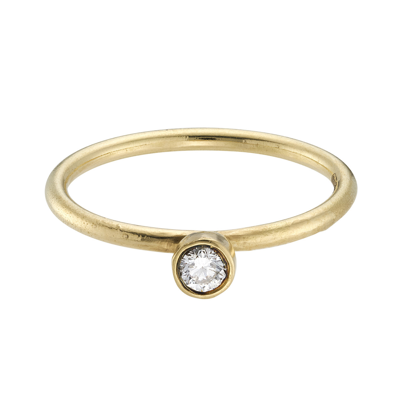 3.8mm Champagne Diamond & Gold Bezel Set Engagement Ring, Shimara Carlow, tomfoolery