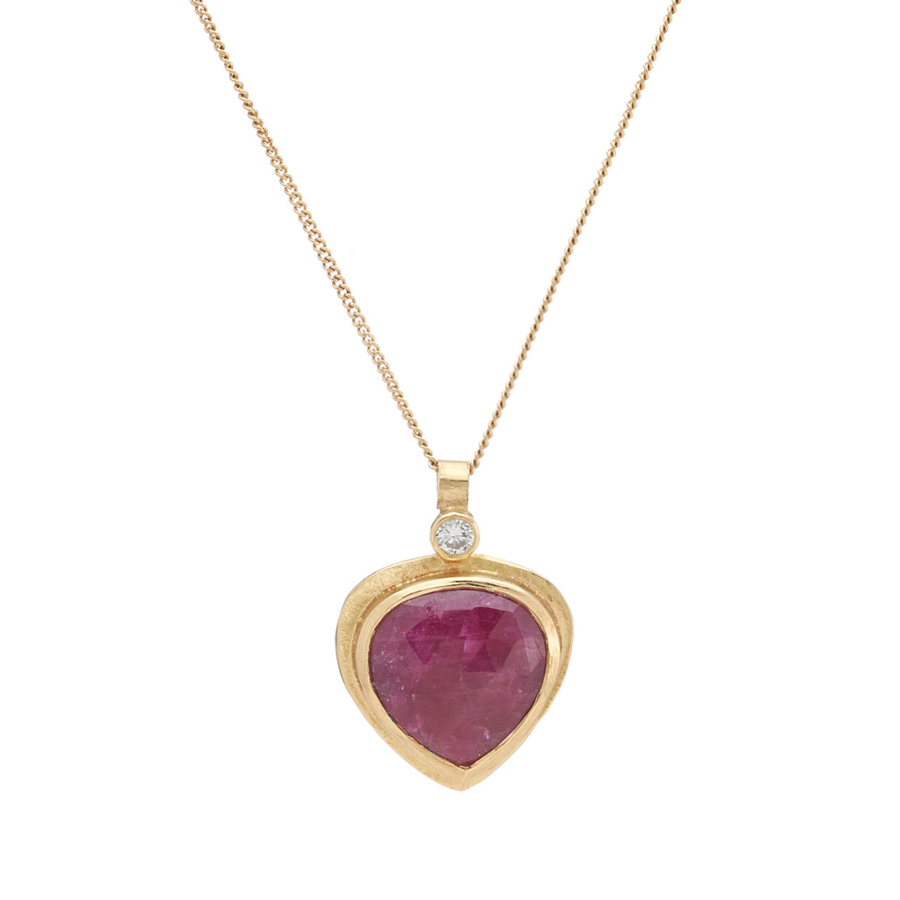 Pink Sapphire & Diamond Shard Pendant, Shimara Carlow, tomfoolery