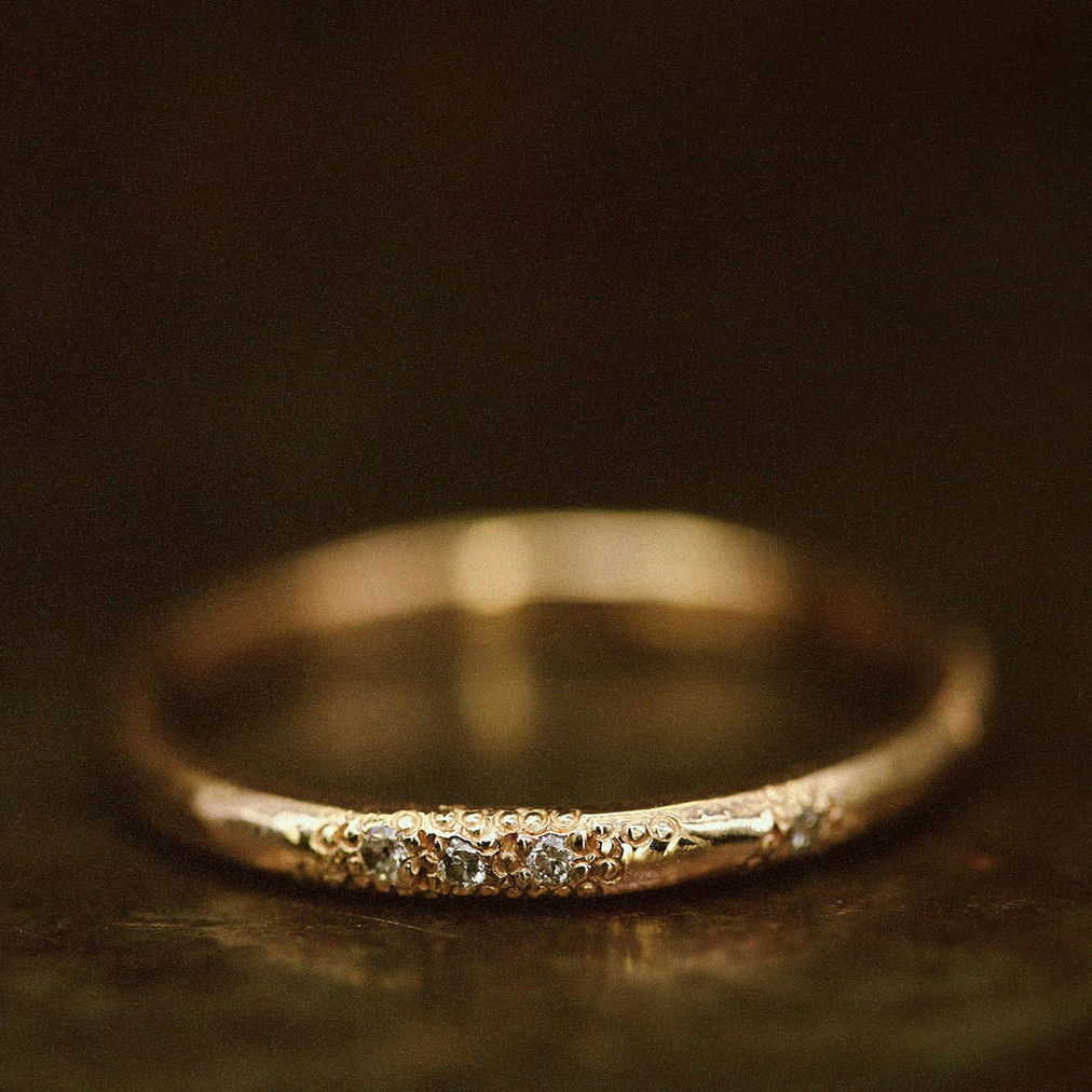X 2mm White Diamond Scatter Eternity Ring - Tomfoolery London