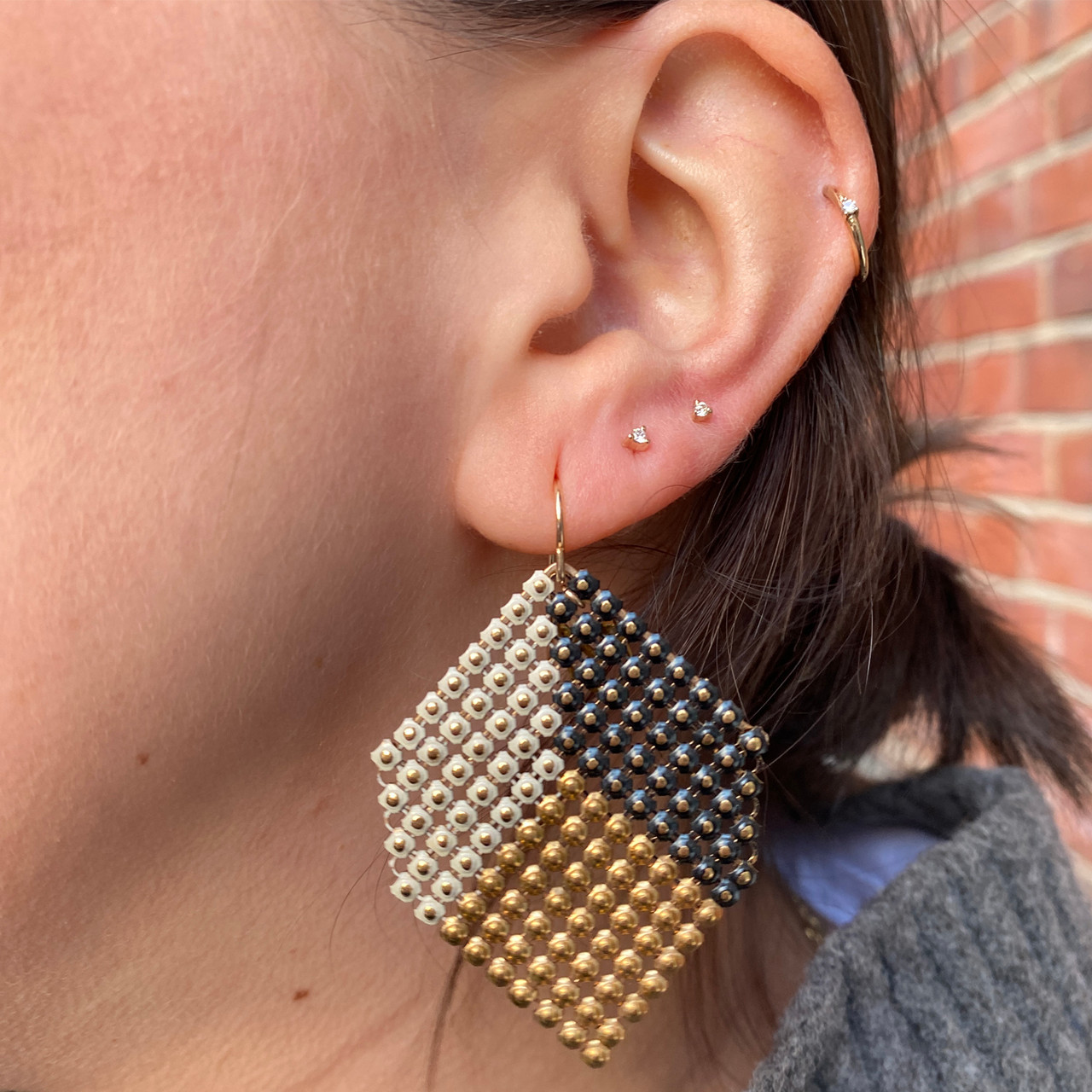 Apex Mesh Drop Earrings, Maral Rapp, tomfoolery