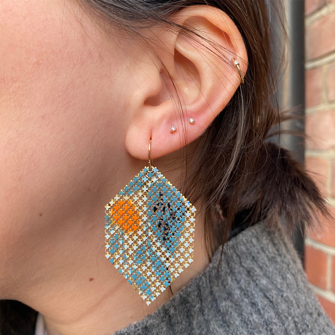 Bluebird N°1 Mesh Drop Earrings, Maral Rapp, tomfoolery