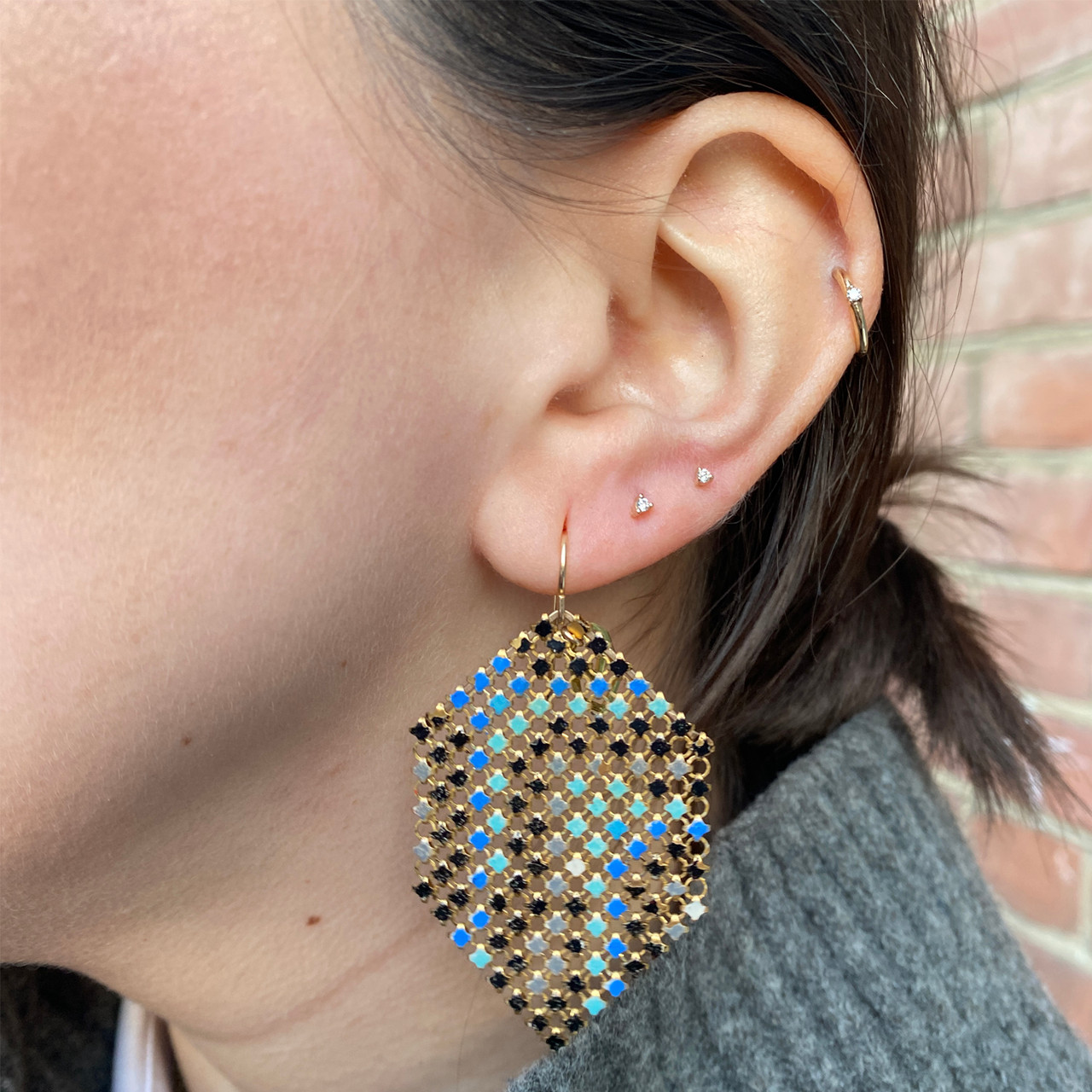 Tidepool Mesh Drop Earrings, Maral Rapp, tomfoolery