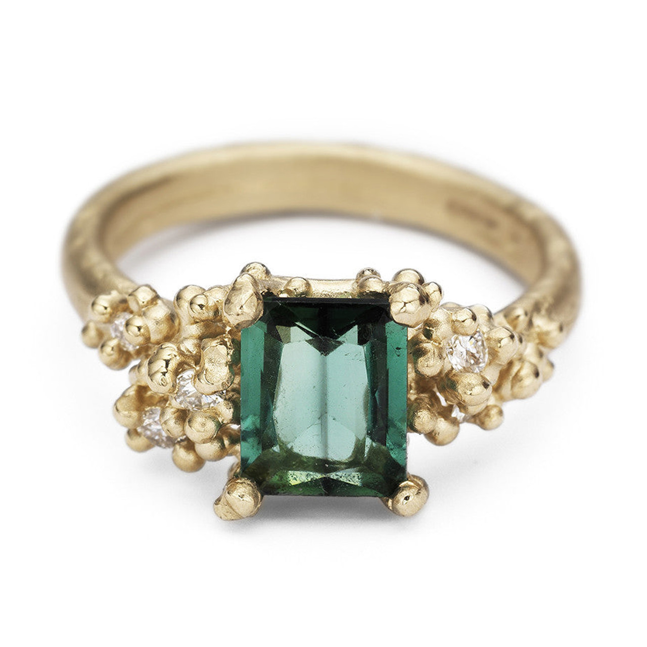 Green Tourmaline and Diamond Encrusted Ring, Ruth Tomlinson, tomfoolery