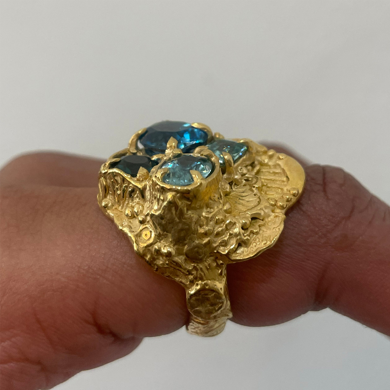 Ocean Oasis Art Ring by Annabelle Lucilla available at tomfoolery London as a part of Art Ring 2023 exhibition.