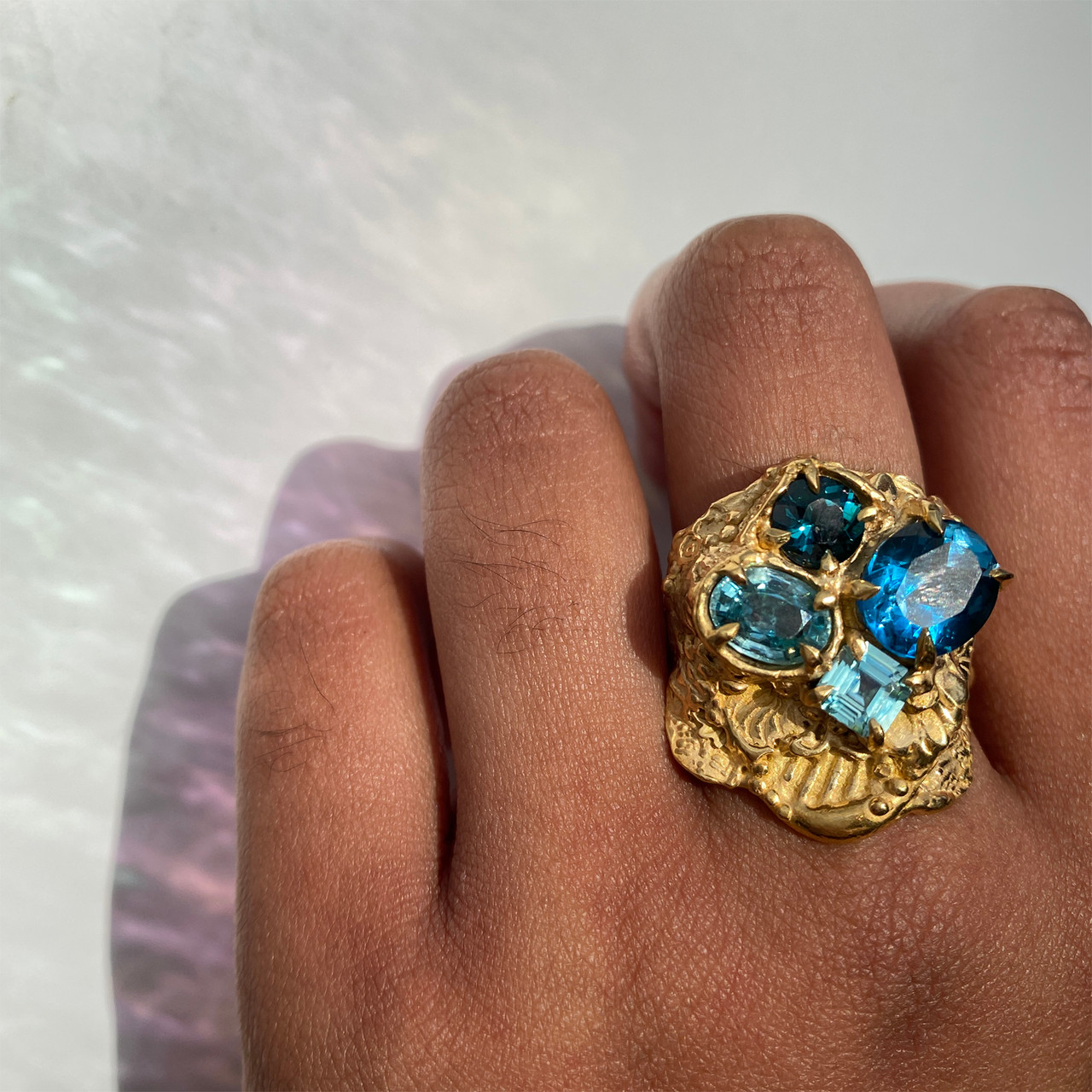 Ocean Oasis Art Ring by Annabelle Lucilla available at tomfoolery London as a part of Art Ring 2023 exhibition.