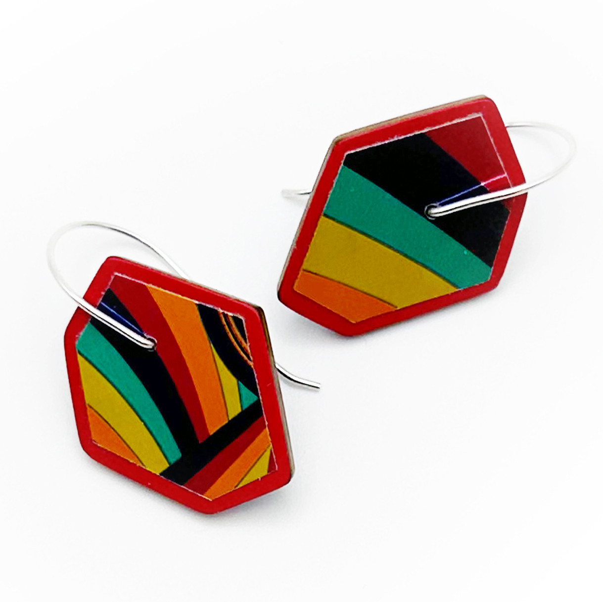 Brew Recycled Drop Earrings in Rainbow, Zulay & Stephanie Smith, tomfoolery