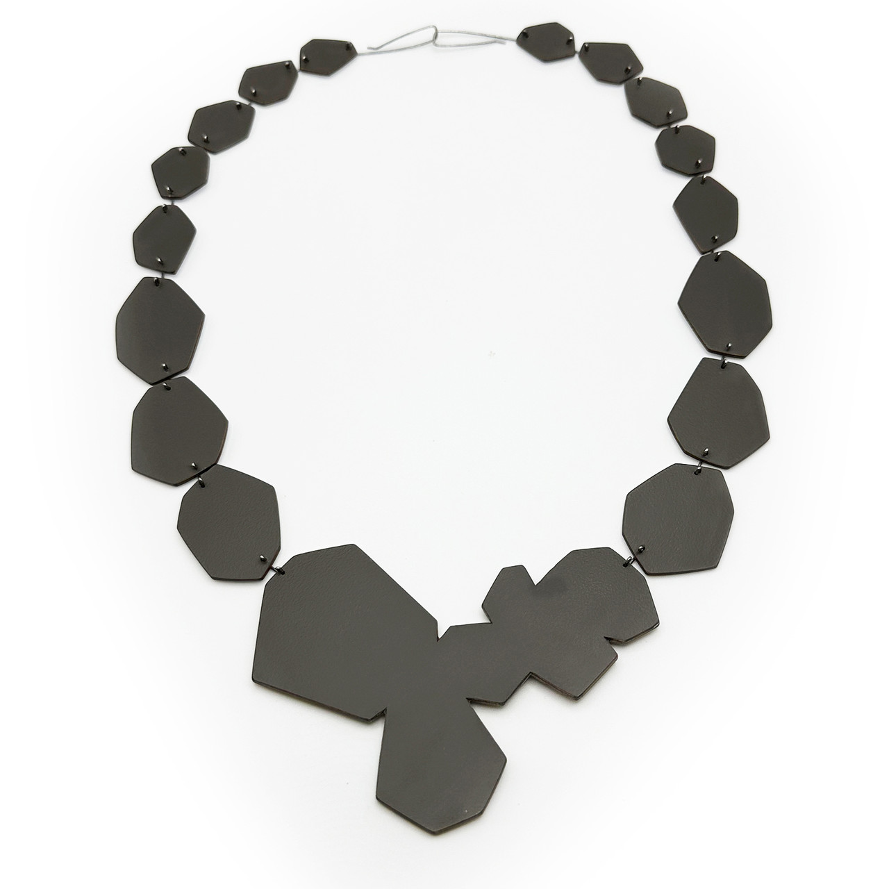 Carli Brew Recycled Laminate Necklace in White & Gold, Zulay & Stephanie Smith, tomfoolery