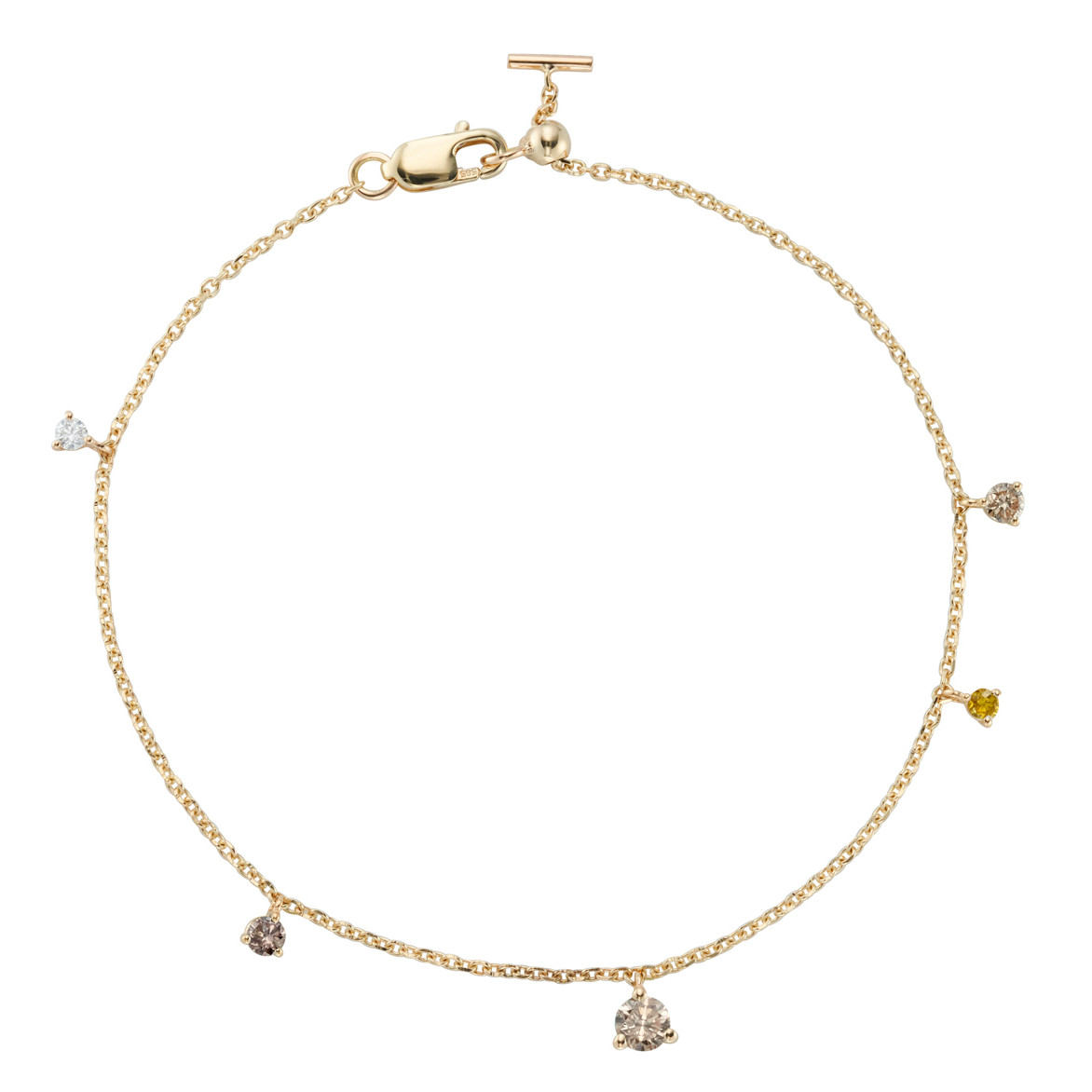 Eugenie Champagne Diamond Scatter Bracelet, tf House - Art Echo, tomfoolery