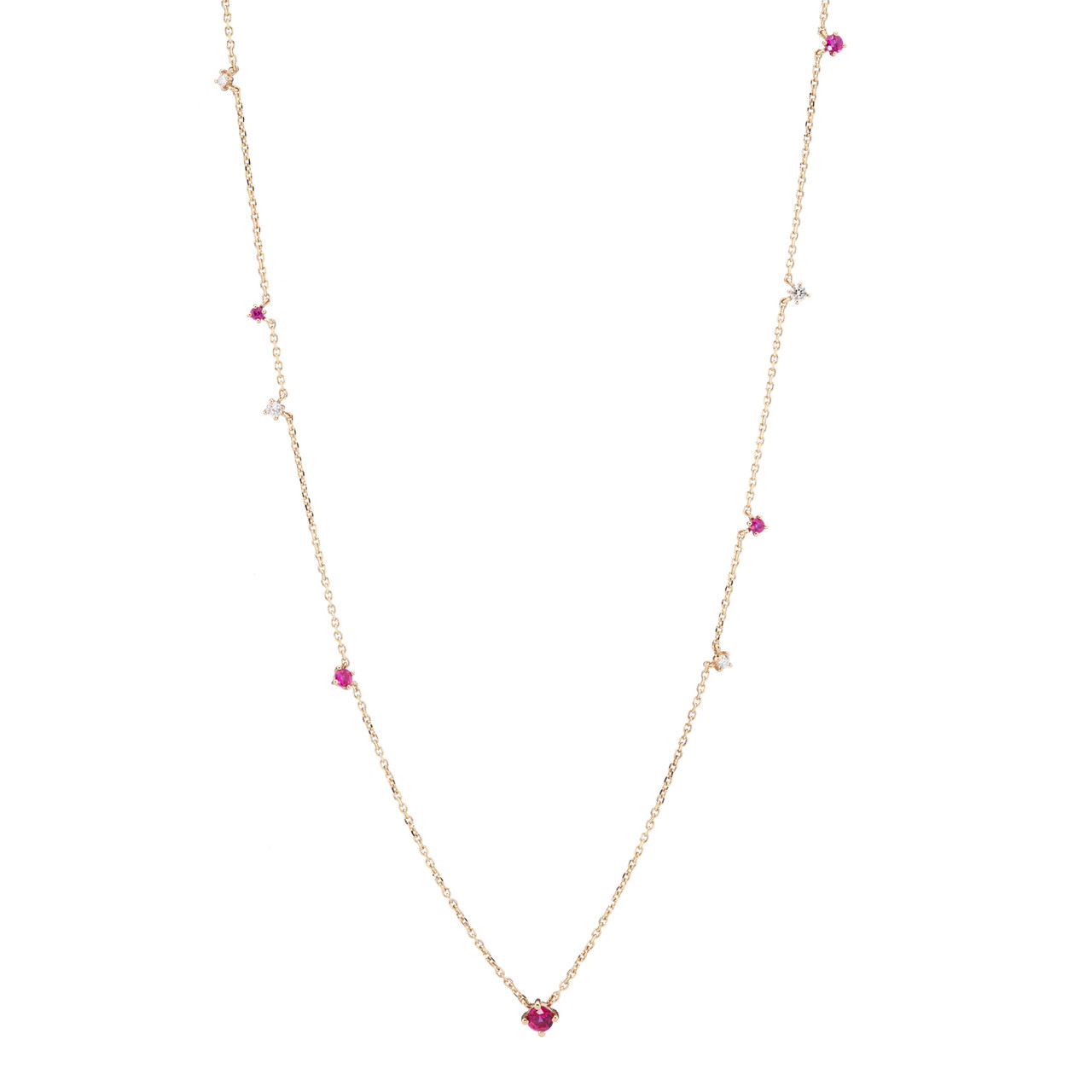 Scatter Diamond & Ruby Necklace, tf House - Infinite, tomfoolery