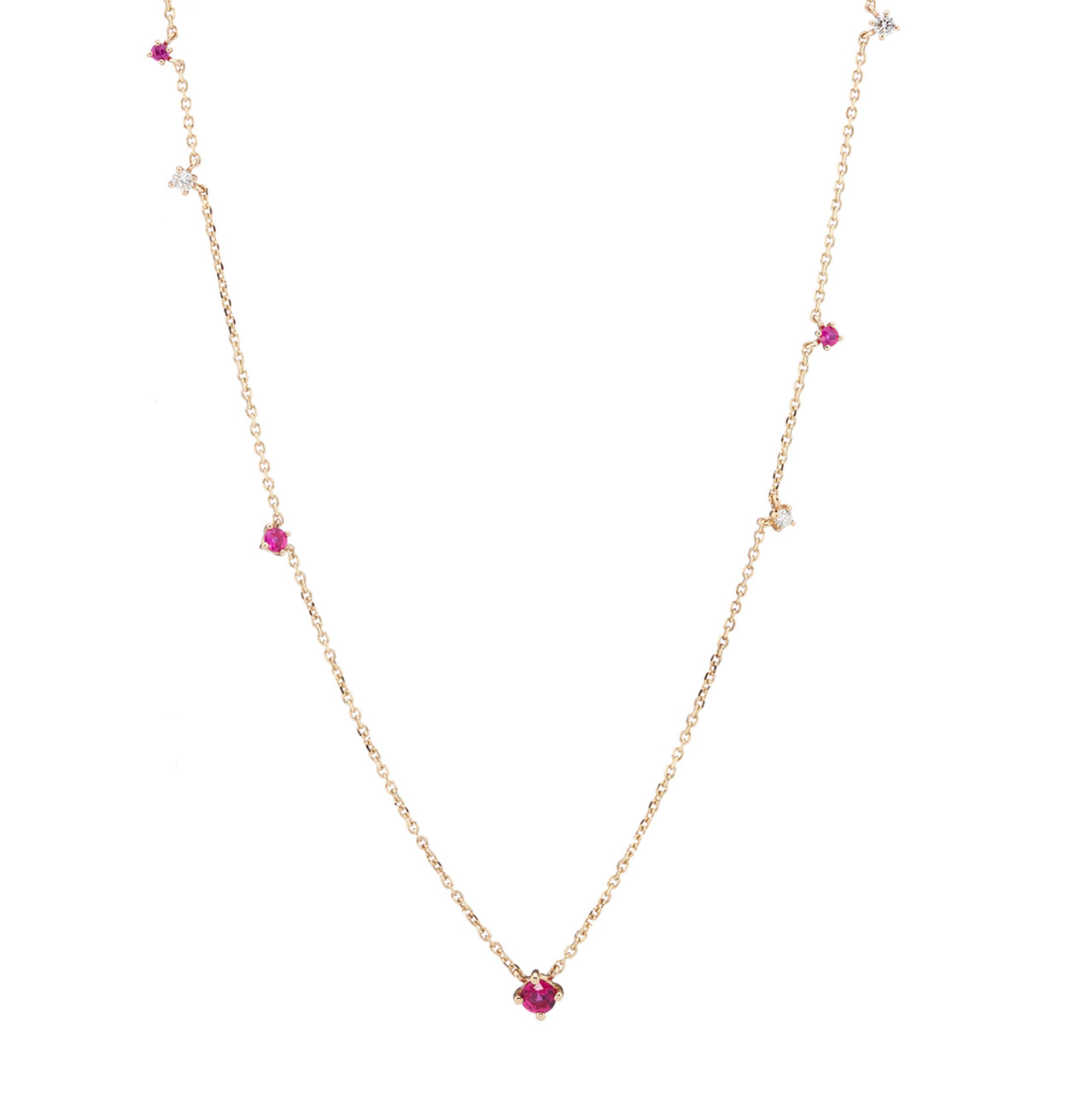 Scatter Diamond & Ruby Necklace, tf House - Infinite, tomfoolery