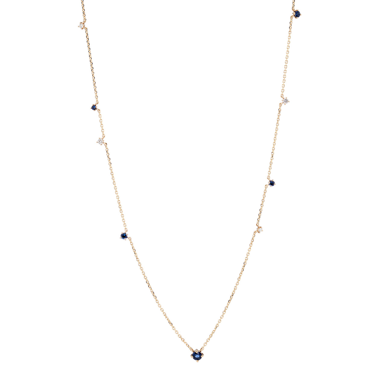 Eugenie Blue Sapphire & Diamond Scatter Necklace, tf House - Infinite, tomfoolery