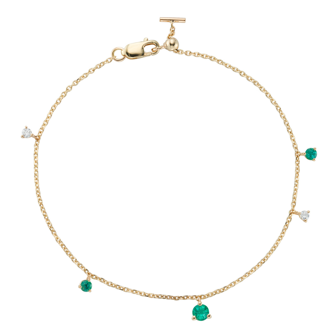 Scatter Diamond & Emerald Bracelet, tf House - Infinite, tomfoolery