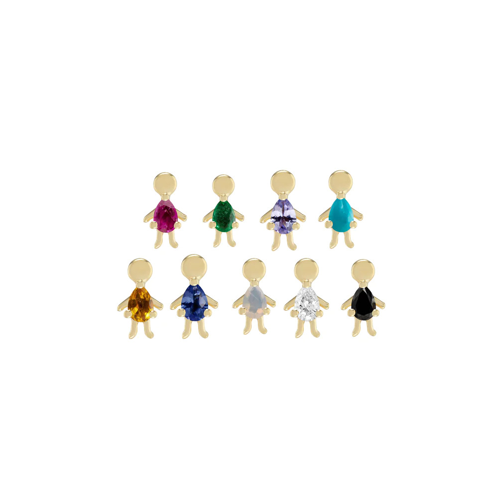 Mini Moi Pear Gemstone Studs, metier by tomfoolery